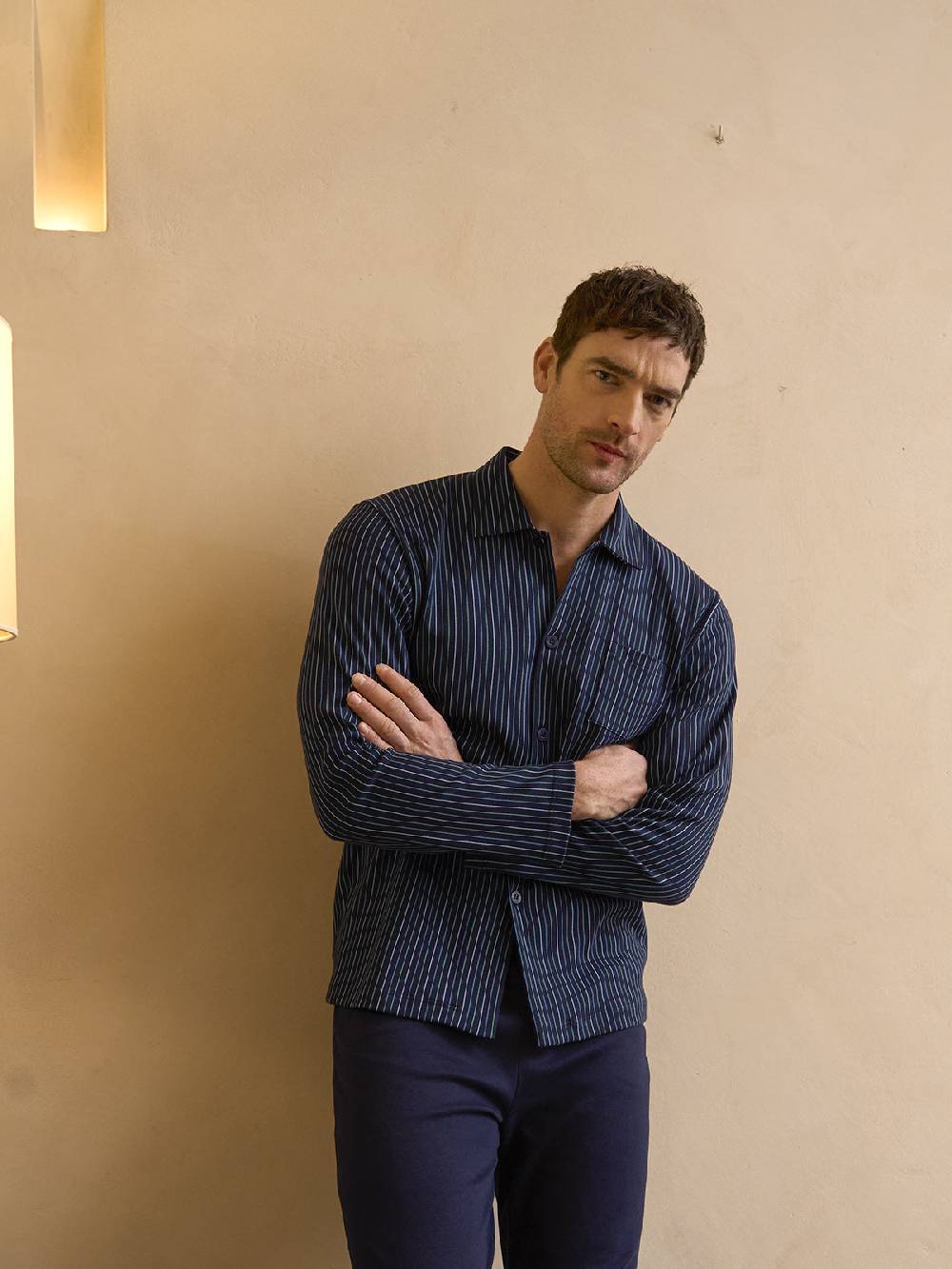 Julipet Pigiama cardigan in caldo interlock di puro cotone