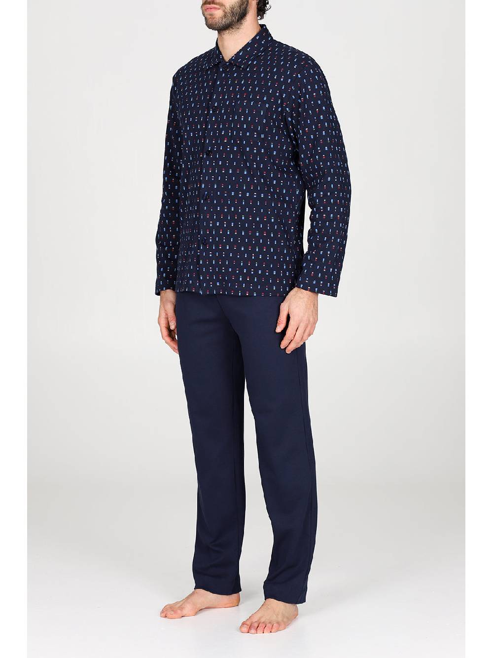 Julipet Pigiama Cardigan In Caldo Interlock Di Puro Cotone