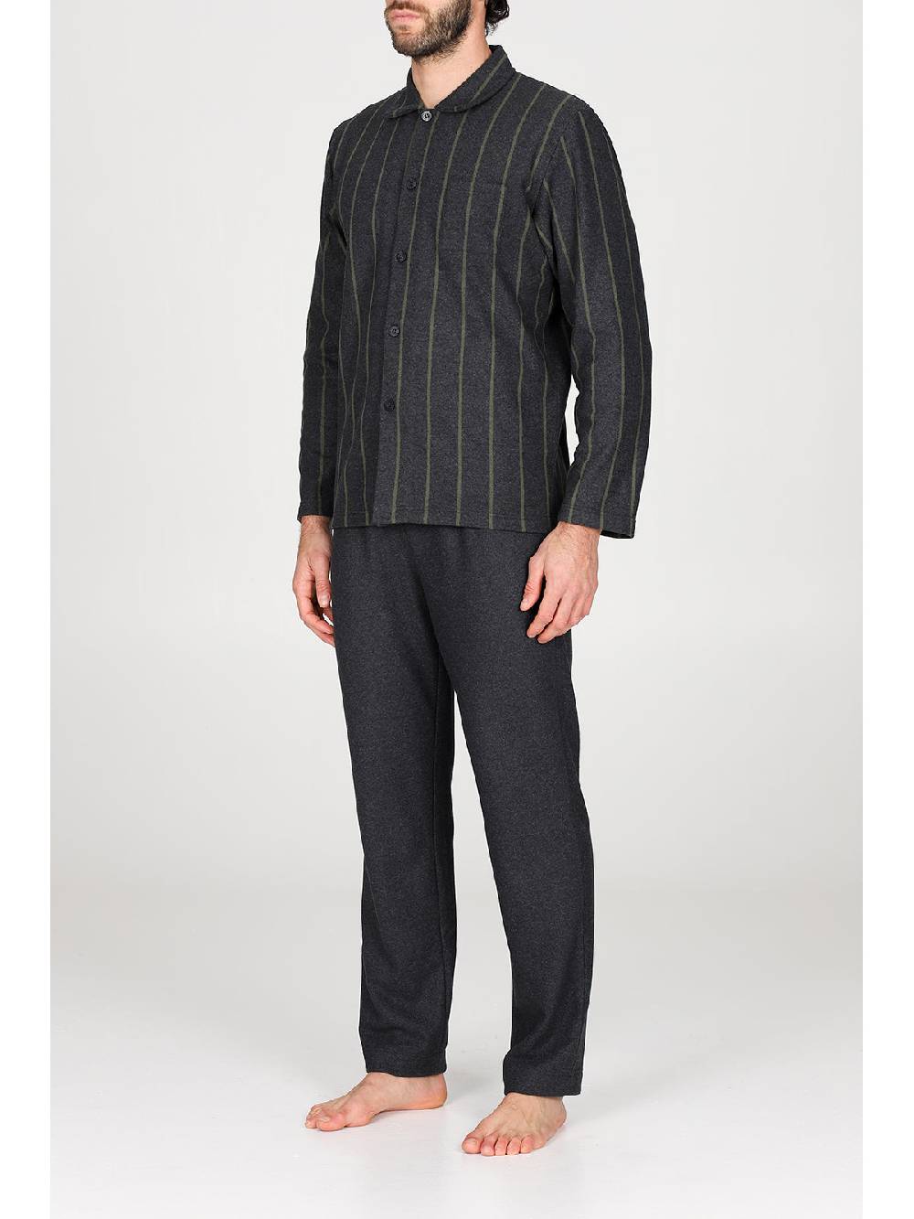 Julipet Pigiama Cardigan In Confortevole Jacquard Di Cotone