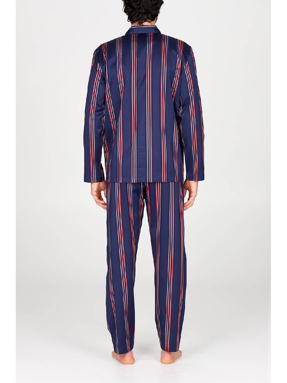 Julipet Pigiama Cardigan In Pregiato Popeline Di Puro Cotone