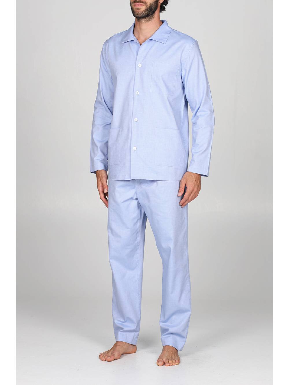 Julipet Pigiama Cardigan In Pregiato Popeline, Vestibilità Impeccabile