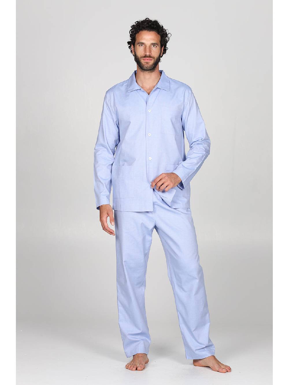 Julipet Pigiama Cardigan In Pregiato Popeline, Vestibilità Impeccabile