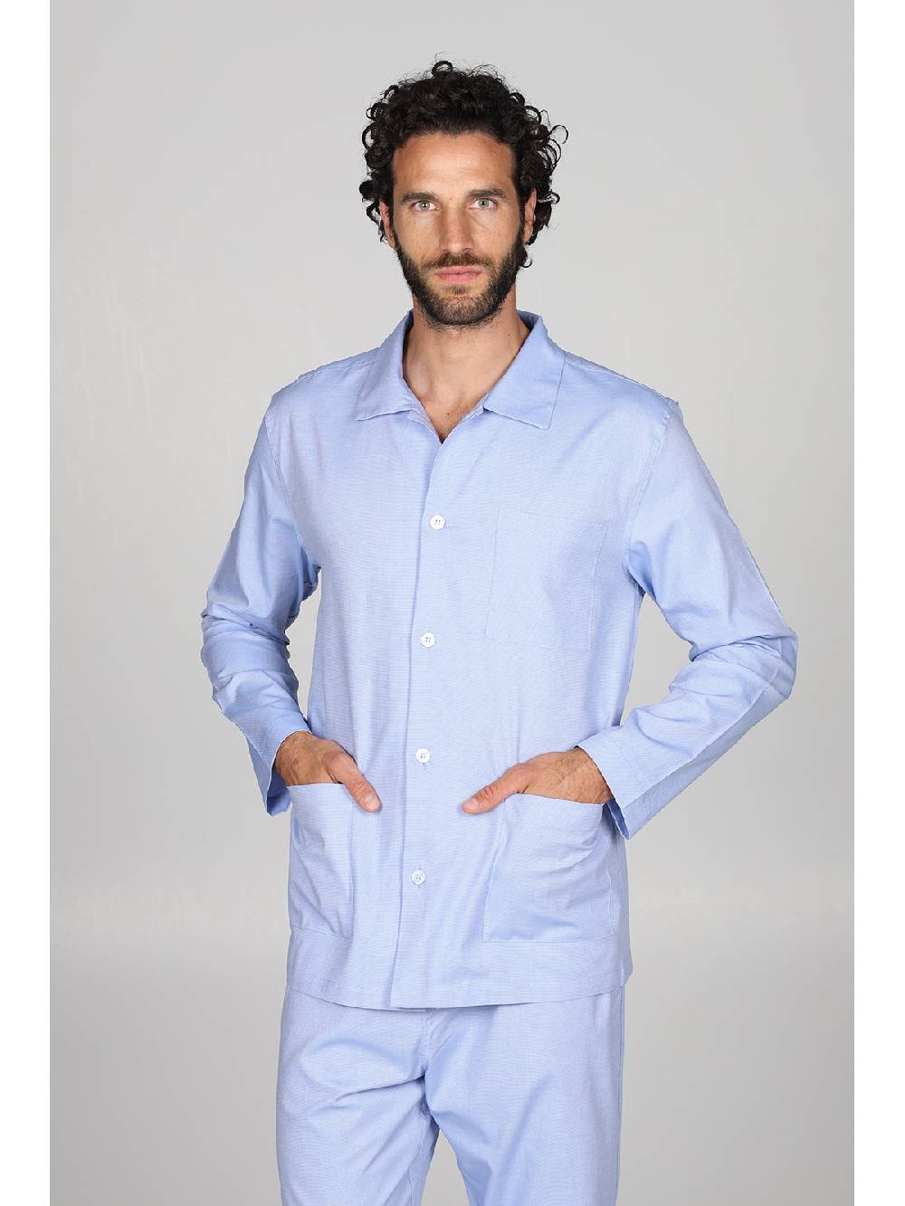 Julipet Pigiama Cardigan In Pregiato Popeline, Vestibilità Impeccabile