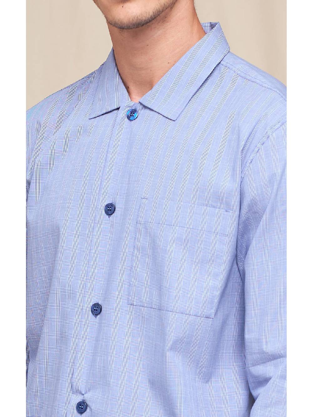 Julipet Pigiama Classico In Popeline Tinto In Filo Di Puro Cotone