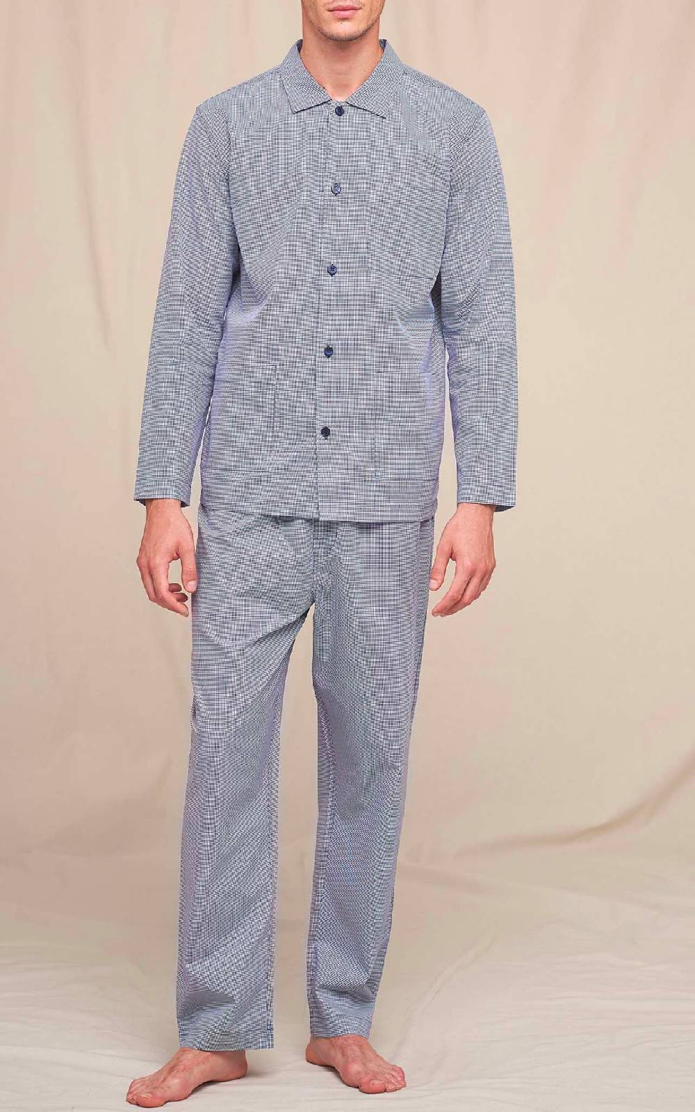 Julipet Pigiama Classico In Pregiato Tessuto Jacquard Di Puro Cotone