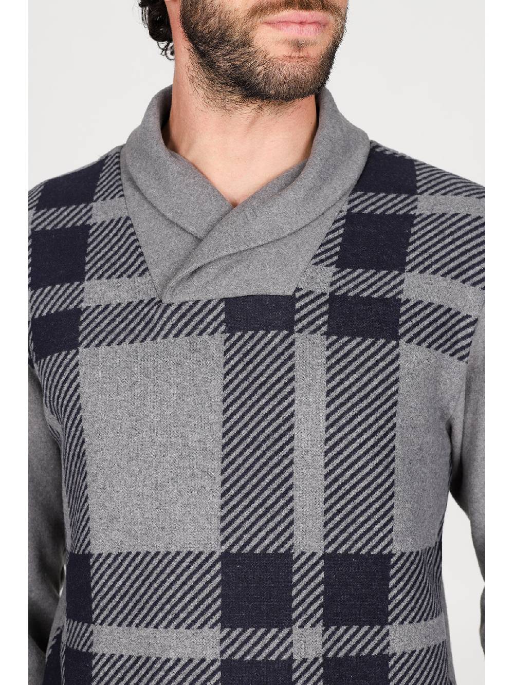 Julipet Pigiama Collo Incrociato In Confortevole Jacquard Di Cotone