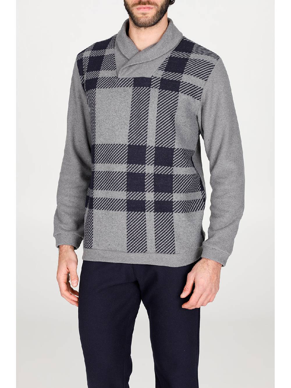 Julipet Pigiama Collo Incrociato In Confortevole Jacquard Di Cotone