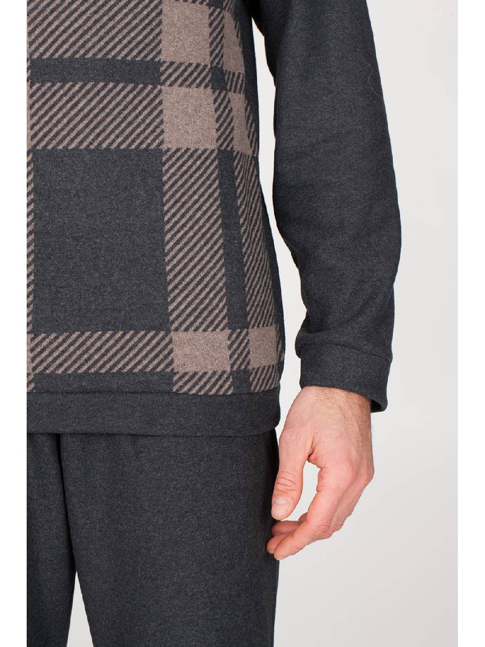 Julipet Pigiama collo incrociato in confortevole jacquard di cotone