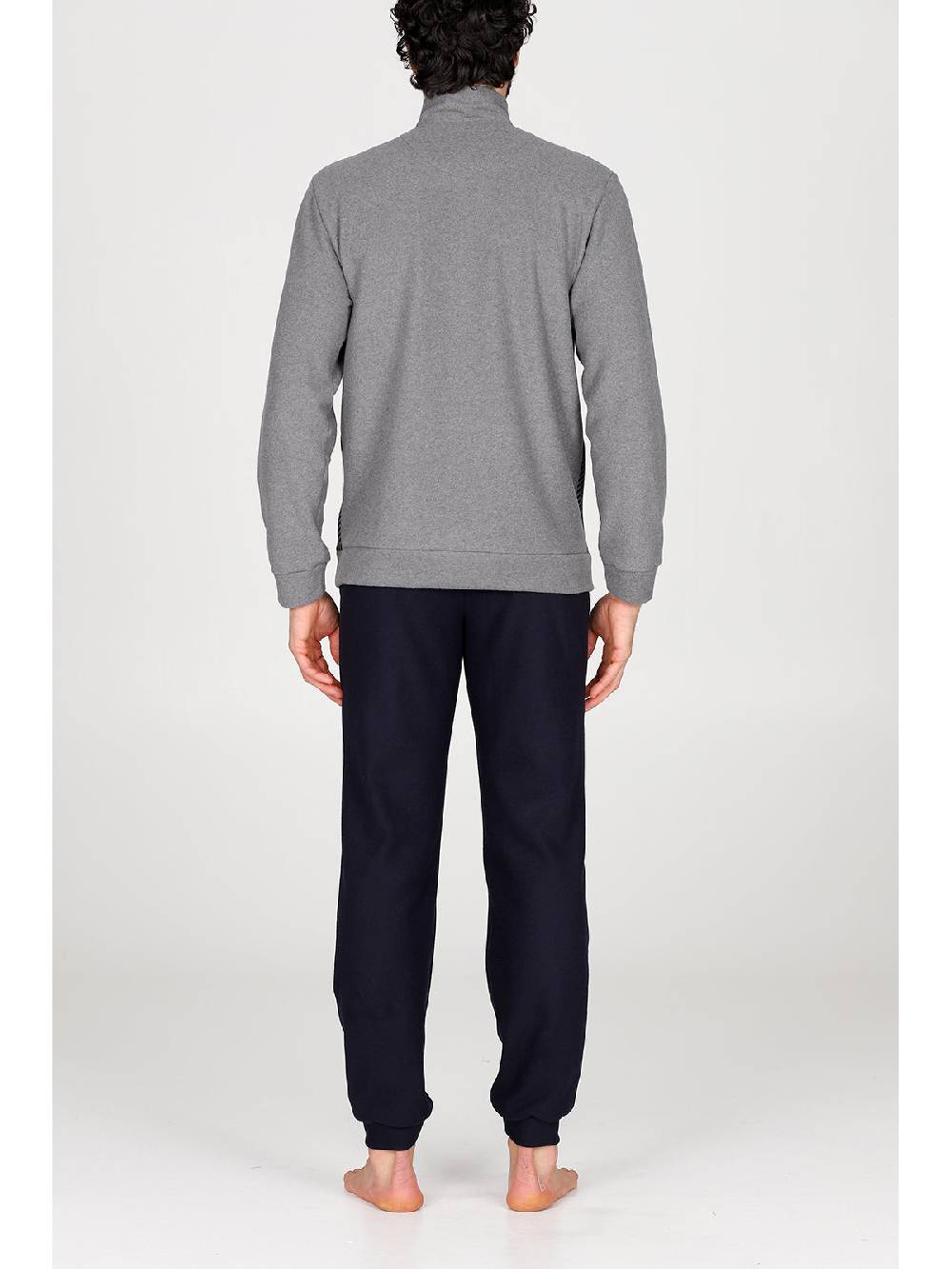 Julipet Pigiama Con Zip In Confortevole Jacquard Di Cotone