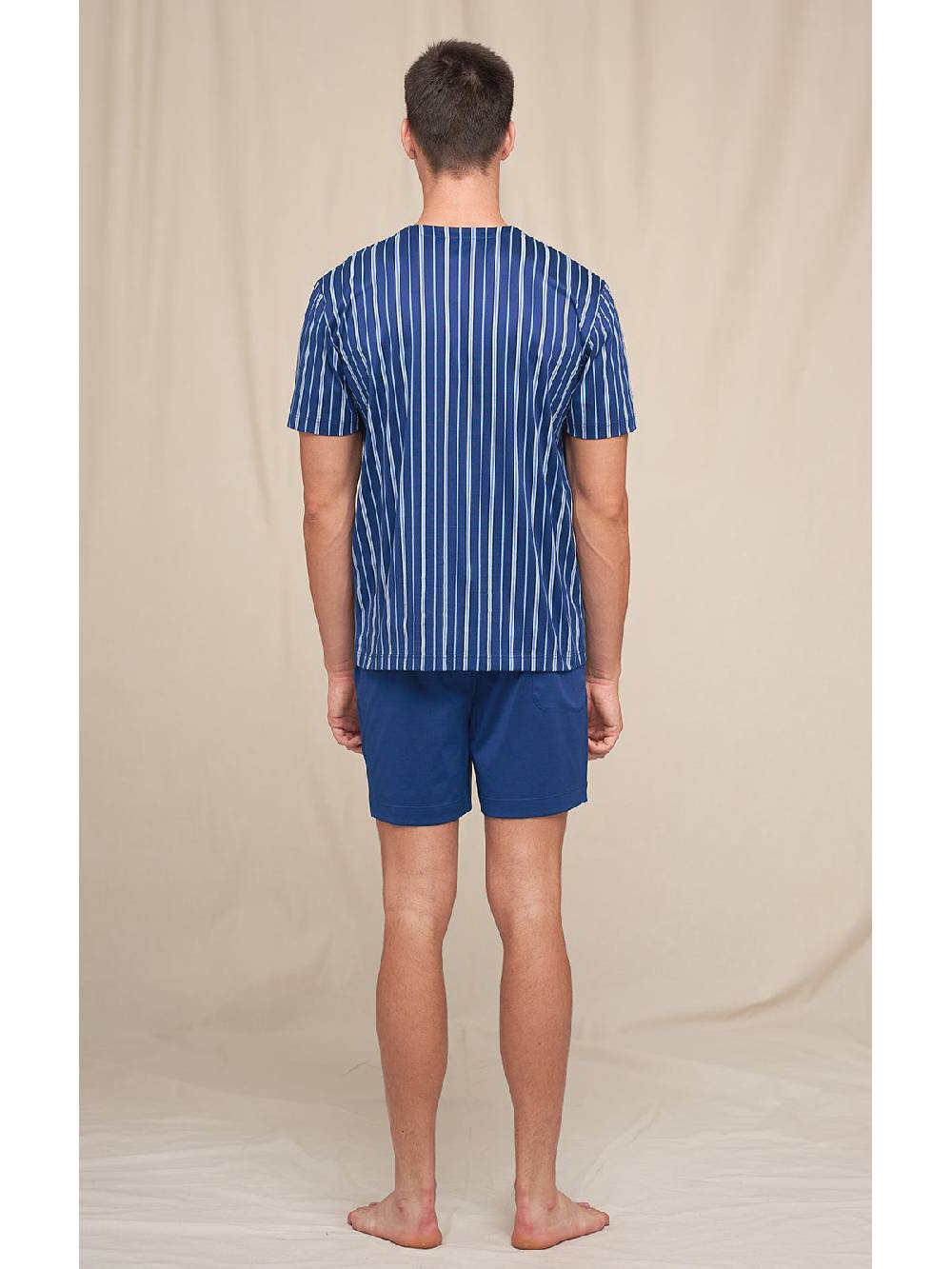 Julipet Pigiama Corto Aperto In Jersey Di Cotone Filo Di Scozia Stampato