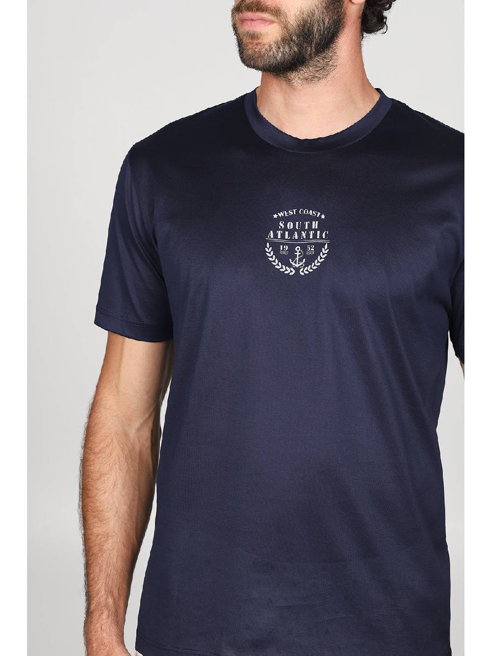 Julipet Pigiama Corto Girocollo In Ricercato Puro Cotone Mercerizzato, Disegno "vele"