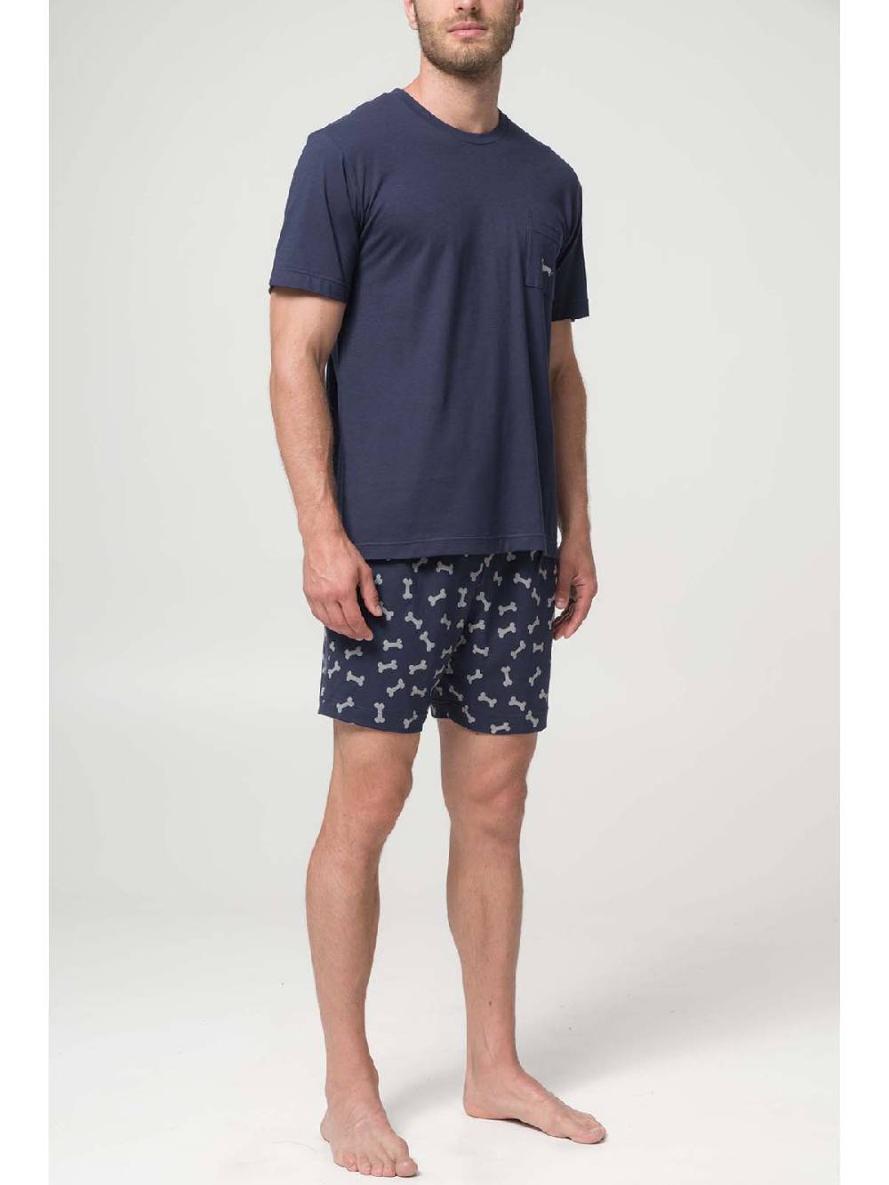 Julipet Pigiama Corto Girocollo In Traspirante Jersey Di Puro Cotone S/z