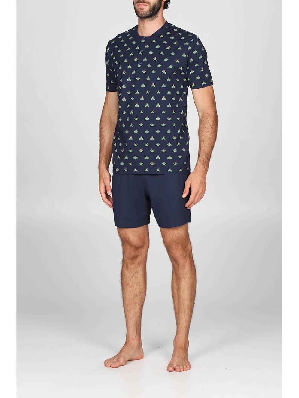 Julipet Pigiama Corto In Esclusivo E Leggero Jersey Di Puro Cotone Doppia Torsione