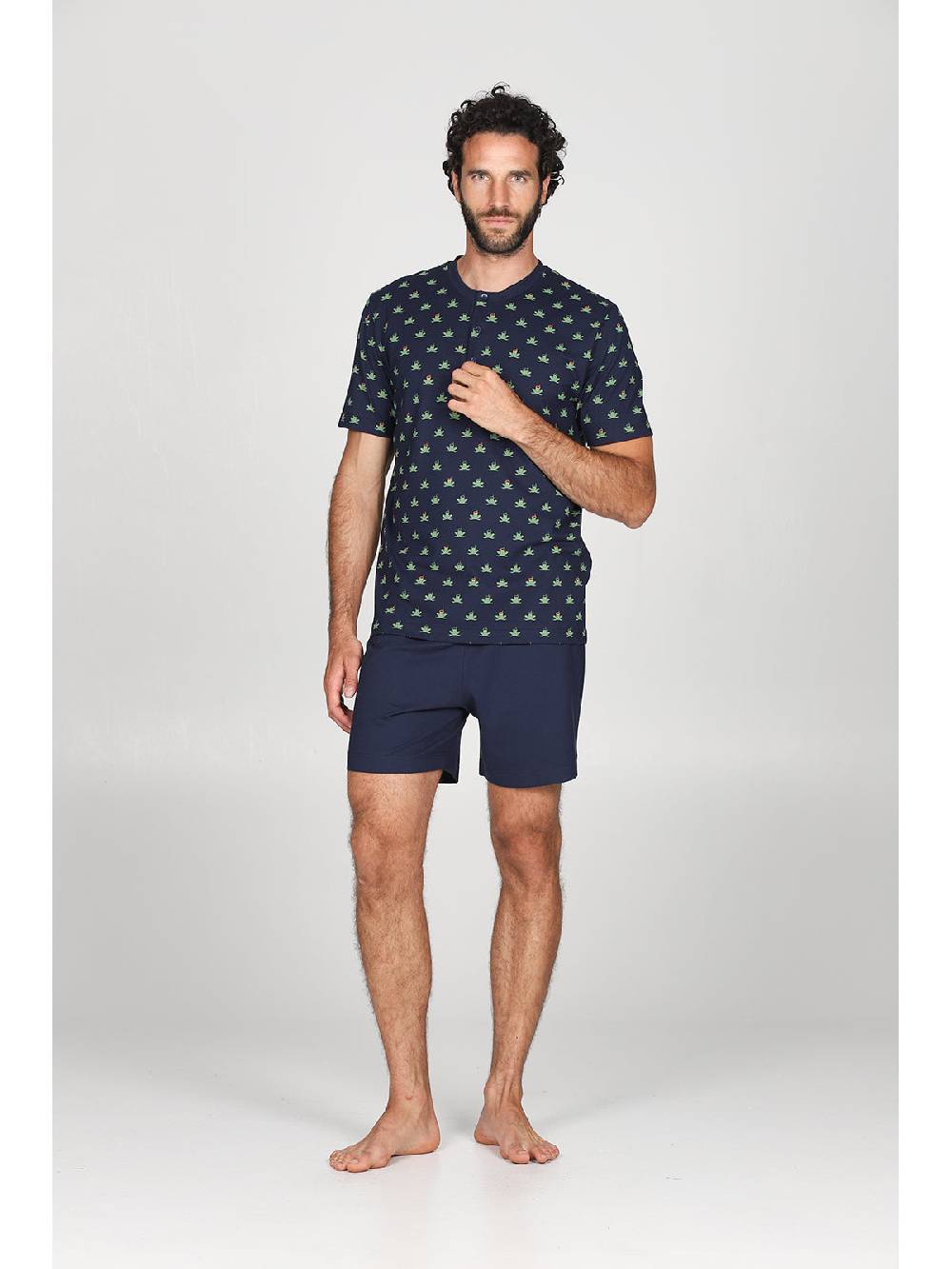 Julipet Pigiama Corto In Esclusivo E Leggero Jersey Di Puro Cotone Doppia Torsione