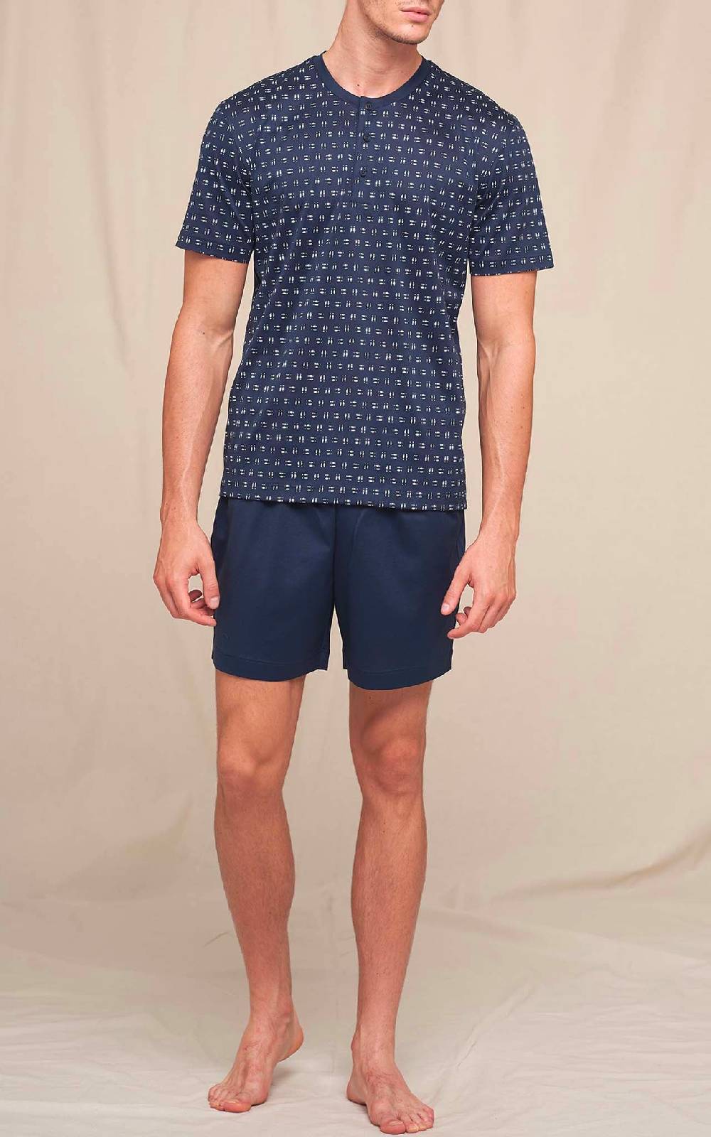 Julipet Pigiama Corto In Jersey Di Cotone Filo Di Scozia Stampato