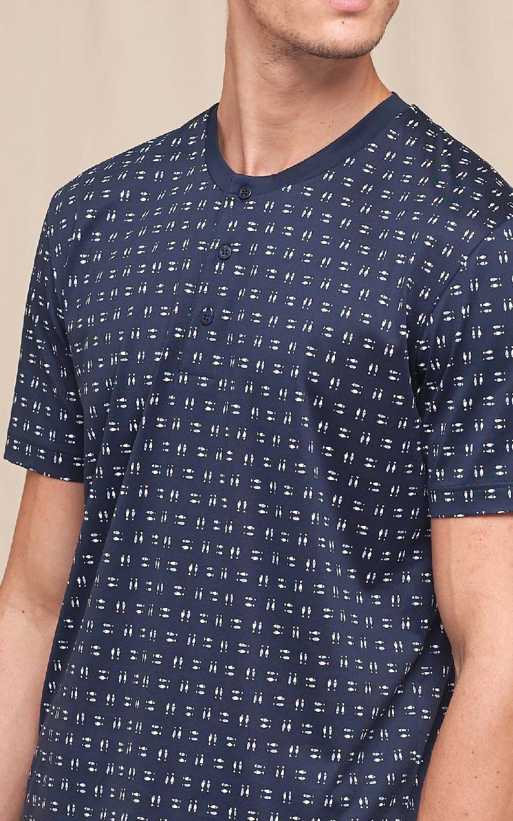 Julipet Pigiama Corto In Jersey Di Cotone Filo Di Scozia Stampato