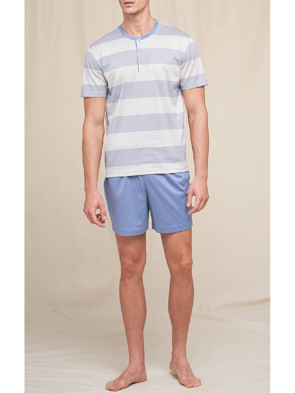 Julipet Pigiama corto in jersey di cotone filo di scozia stampato