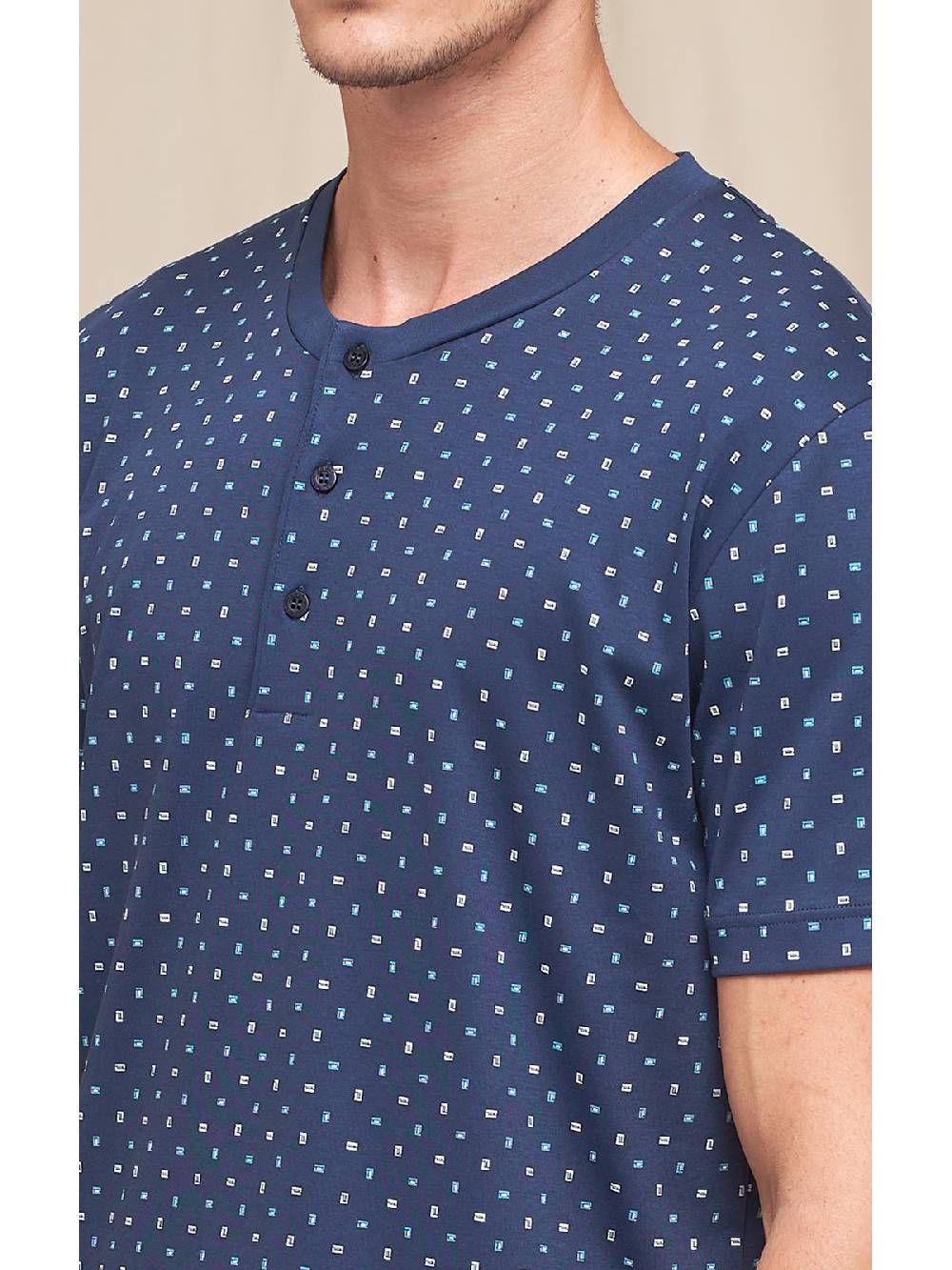 Julipet Pigiama Corto In Leggero Interlock Di Puro Cotone Stampato