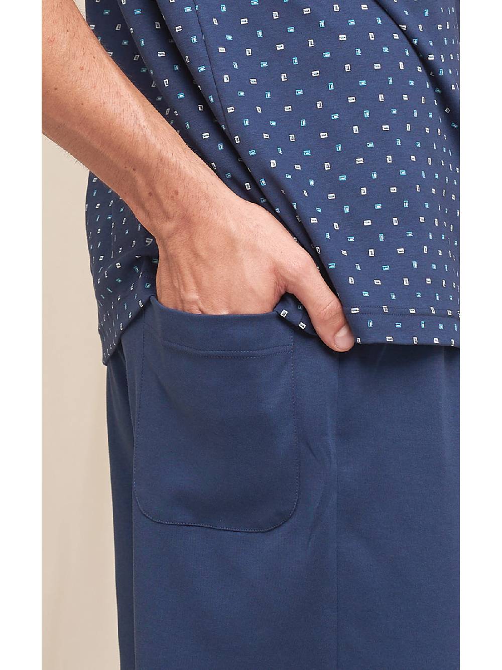 Julipet Pigiama Corto In Leggero Interlock Di Puro Cotone Stampato