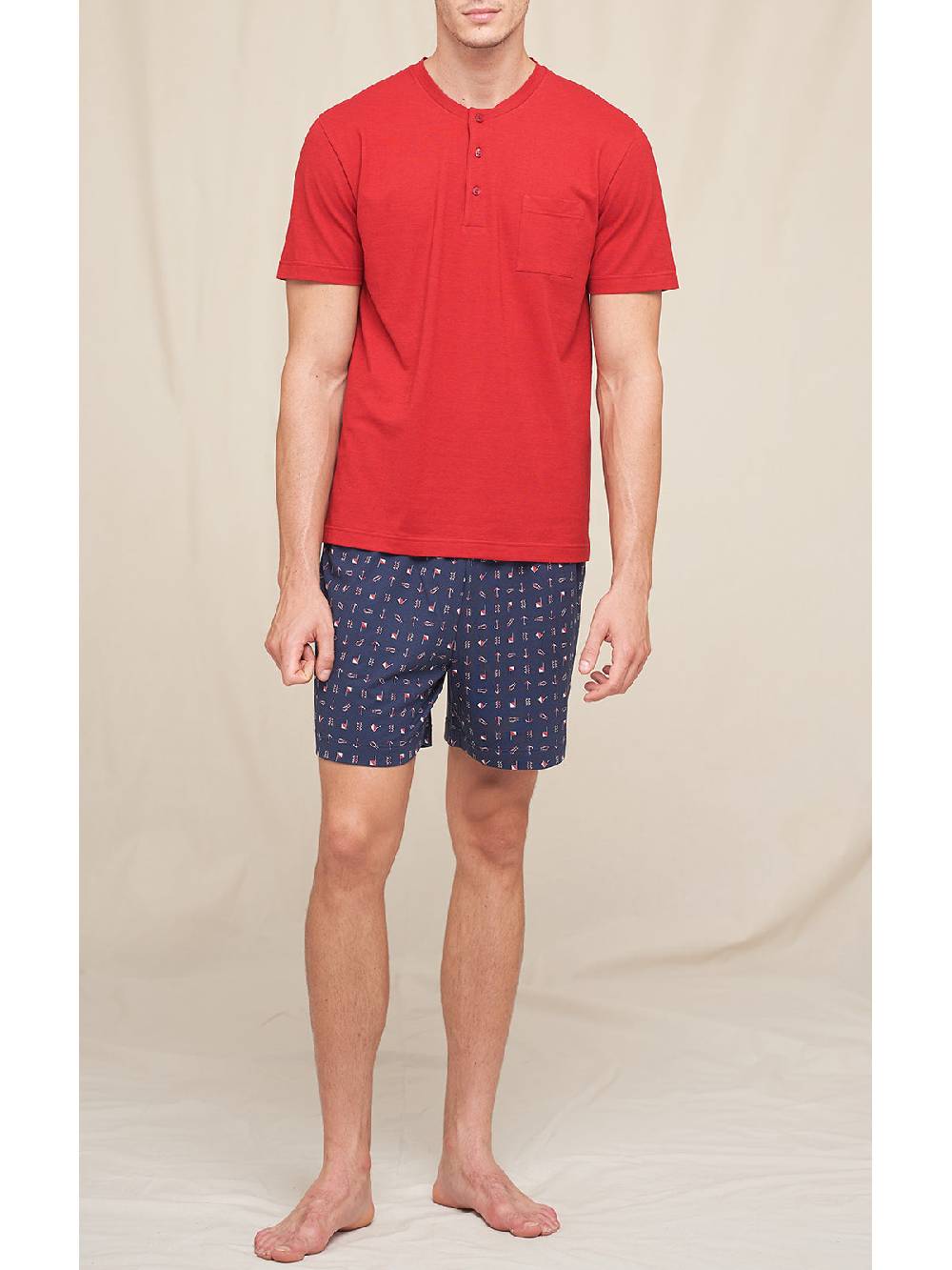 Julipet Pigiama corto in leggero jersey di puro cotone