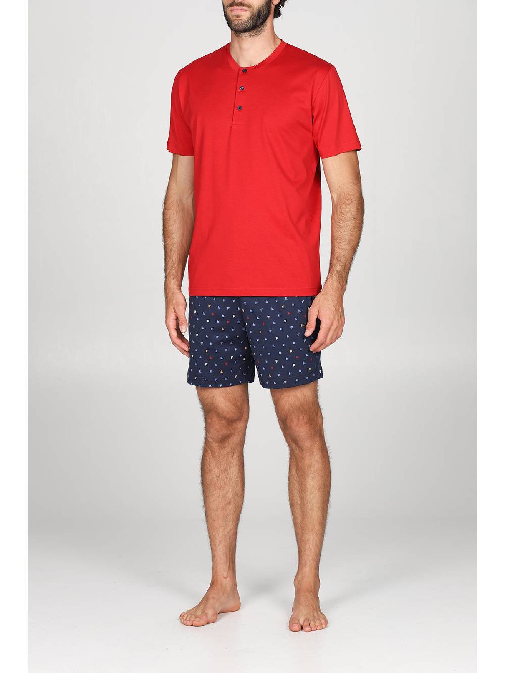 Julipet Pigiama Corto In Traspirante E Leggero Jersey Di Puro Cotone