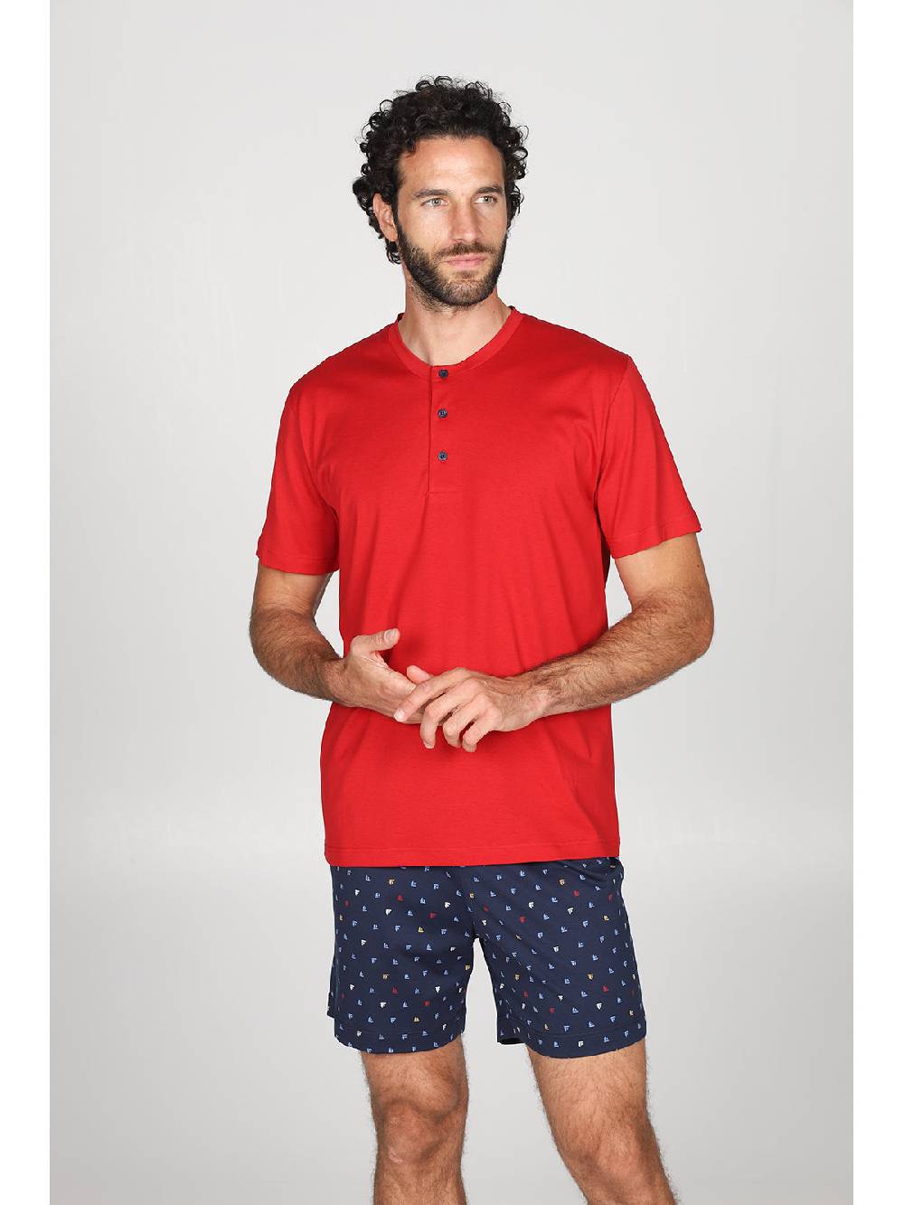 Julipet Pigiama Corto In Traspirante E Leggero Jersey Di Puro Cotone