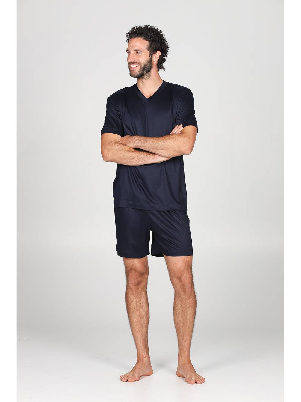 Julipet Pigiama Corto Scollo A V In Leggerissimo E Impalpabile 100% Lyocell