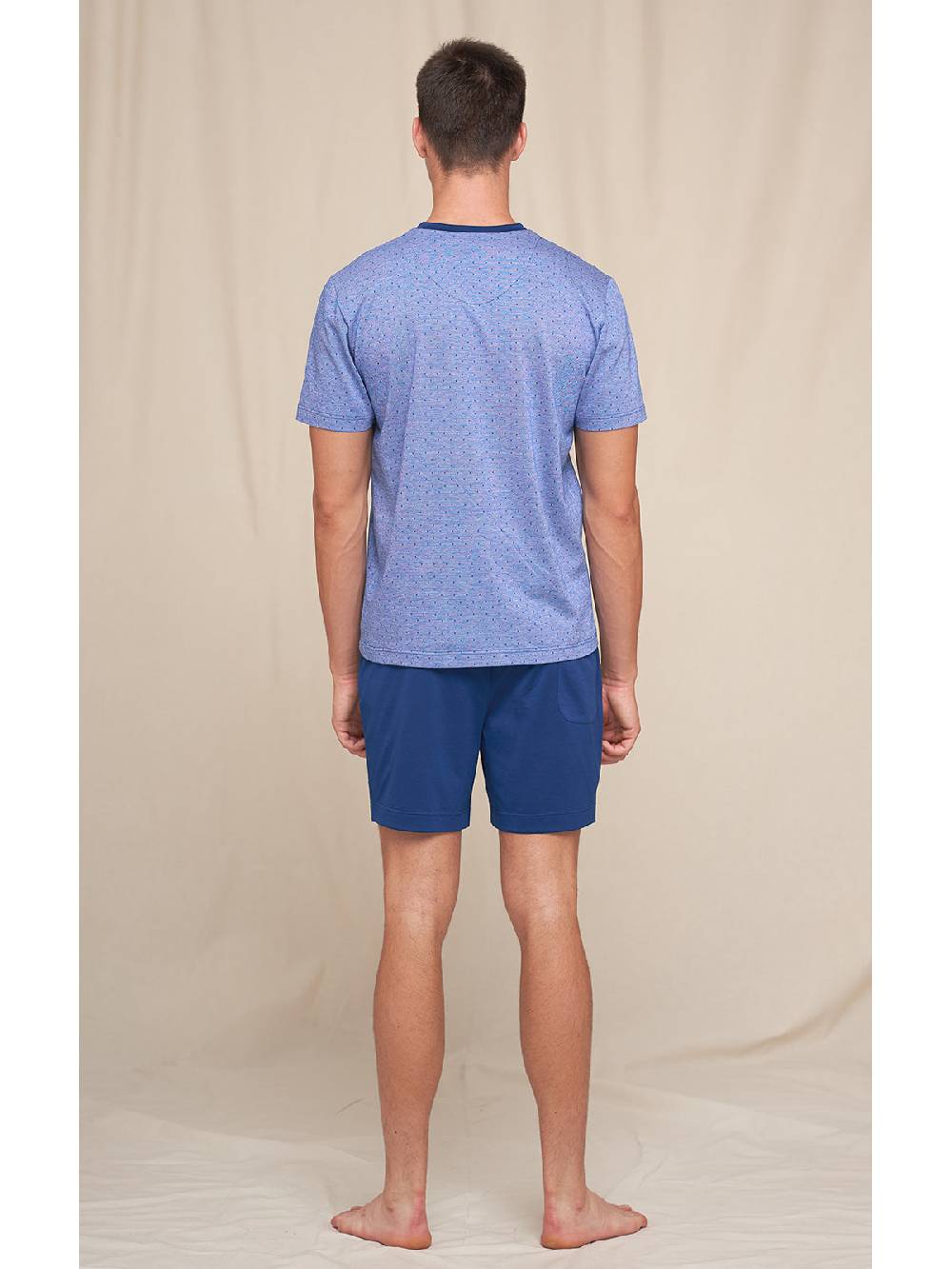 Julipet Pigiama Corto Scollo A V In Morbido Puro Cotone Compact