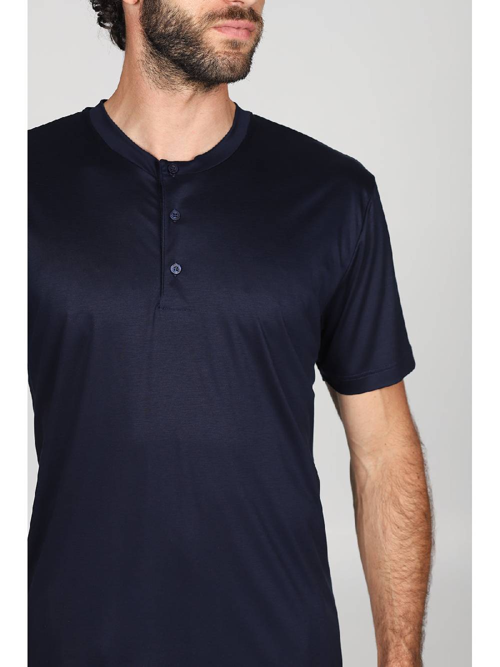 Julipet Pigiama Corto Serafino In Ricercato Lyocell, Con Pantaloncini A Righe