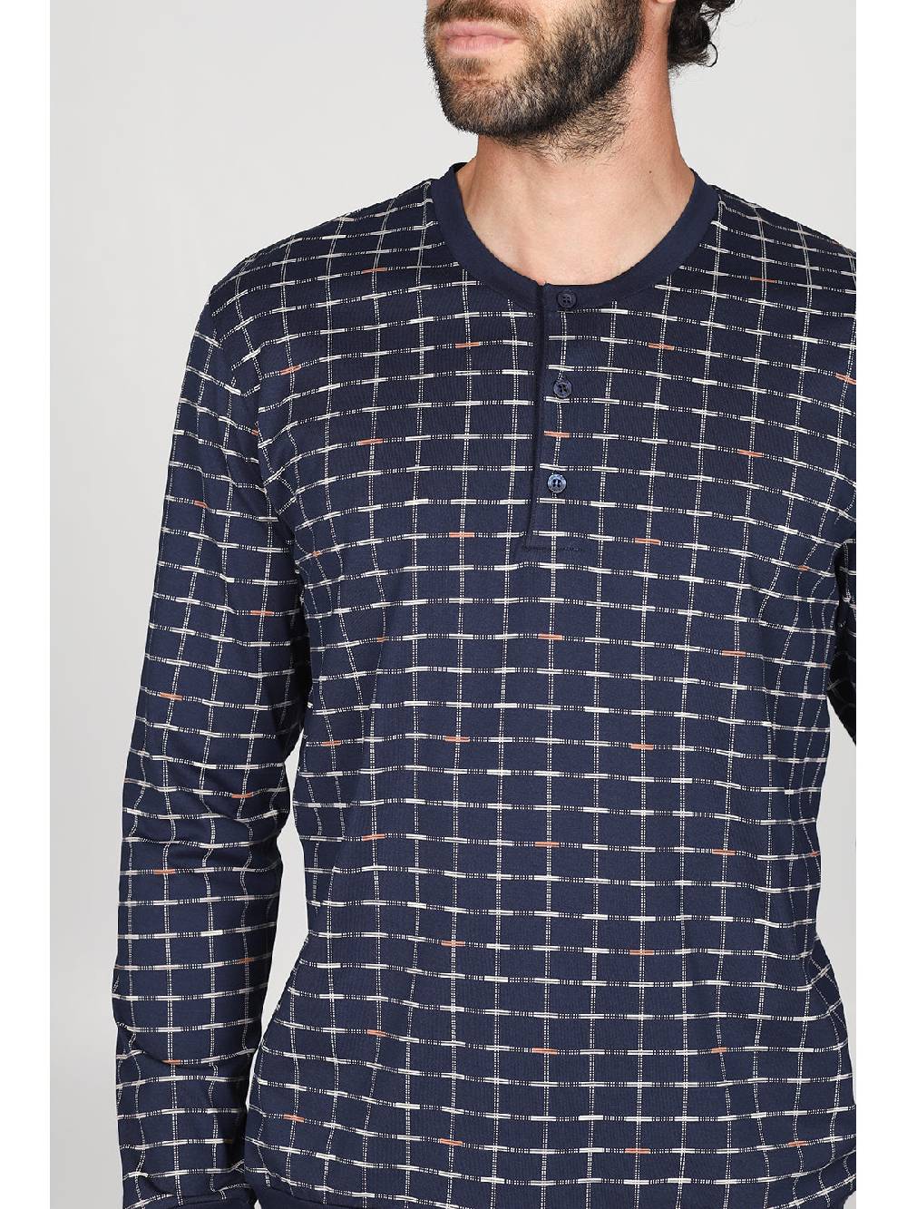 Julipet Pigiama disegno a quadri, in confortevole e superleggero puro cotone