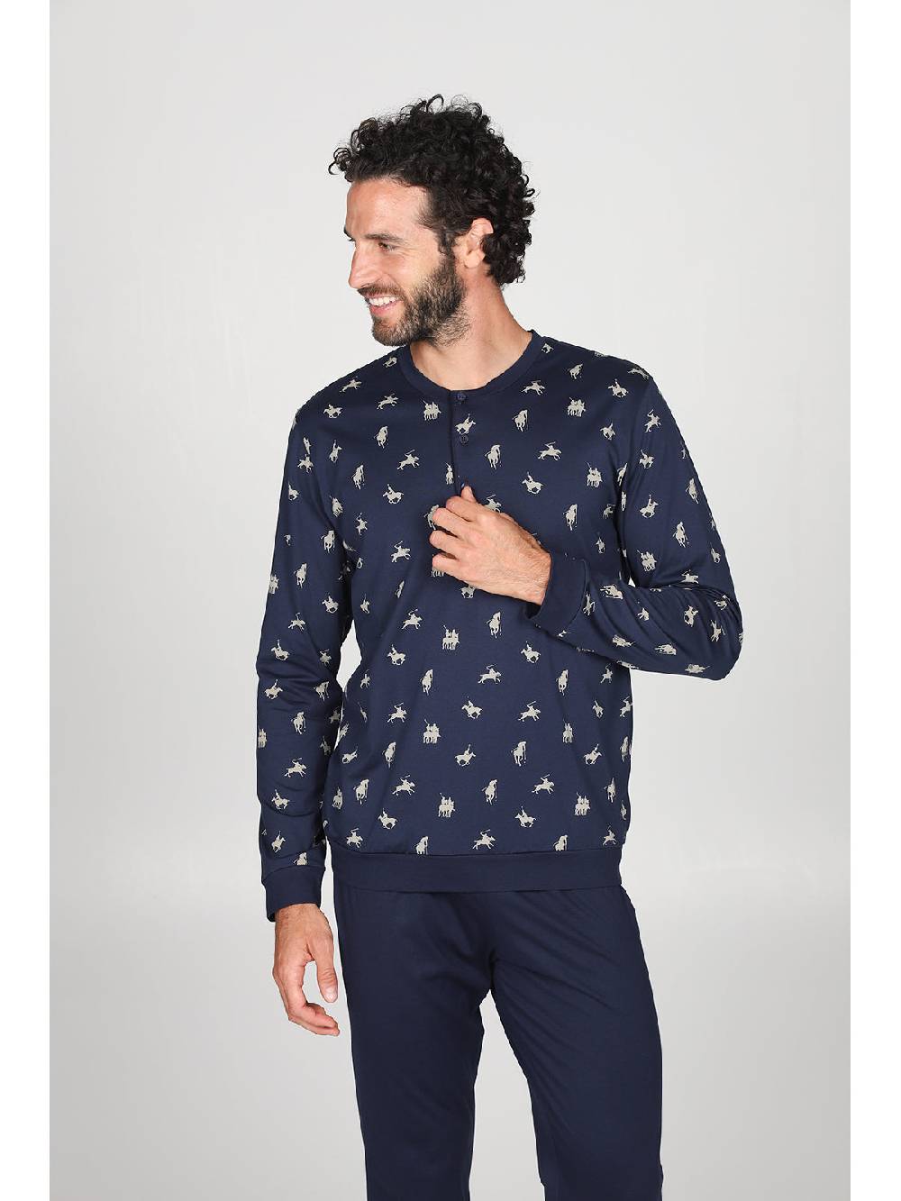 Julipet Pigiama Fantasia "sport Polo" Con Polisini, In Leggerissimo Jersey Di Puro Cotone