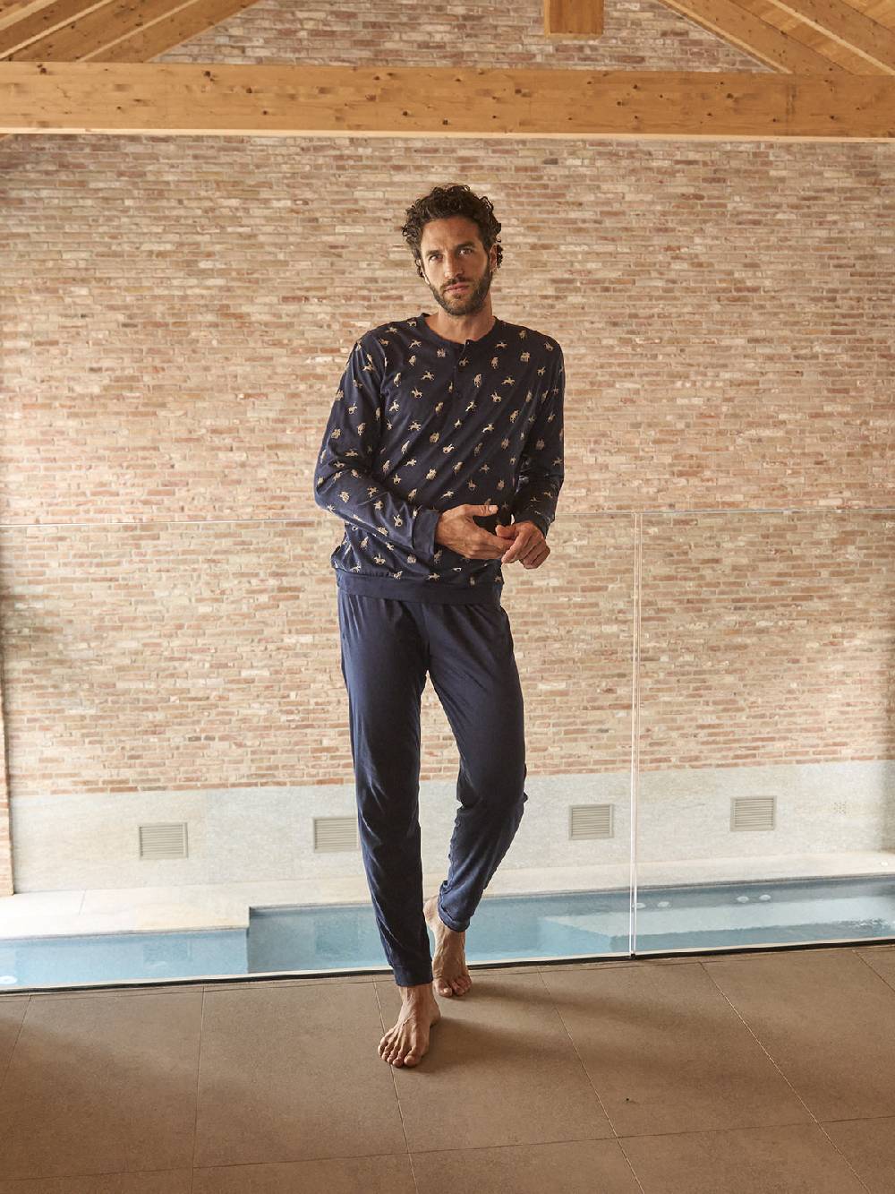 Julipet Pigiama fantasia "sport polo" con polisini, in leggerissimo jersey di puro cotone