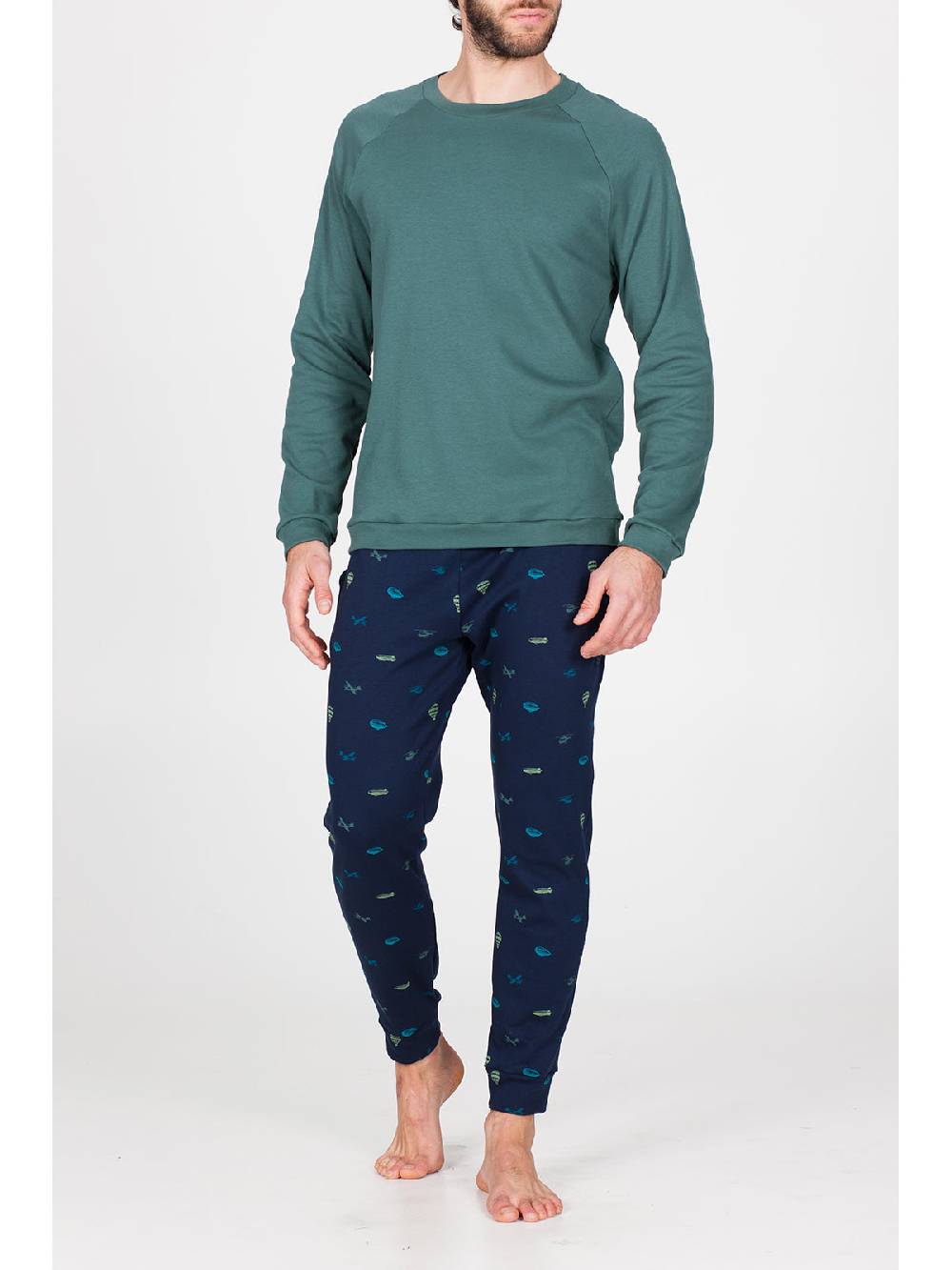 Julipet Pigiama Girocollo In Morbido Interlock Di Puro Cotone