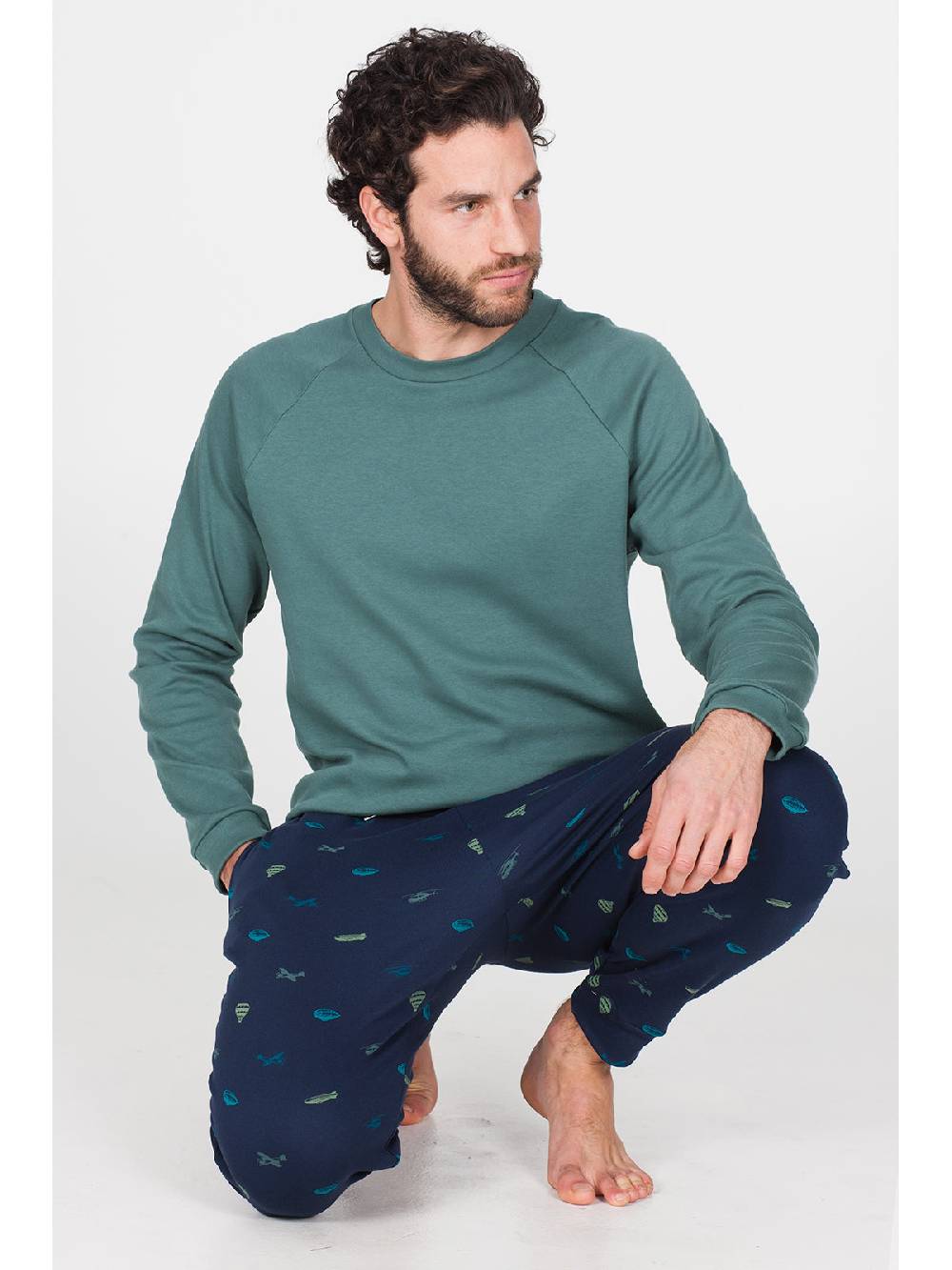 Julipet Pigiama Girocollo In Morbido Interlock Di Puro Cotone