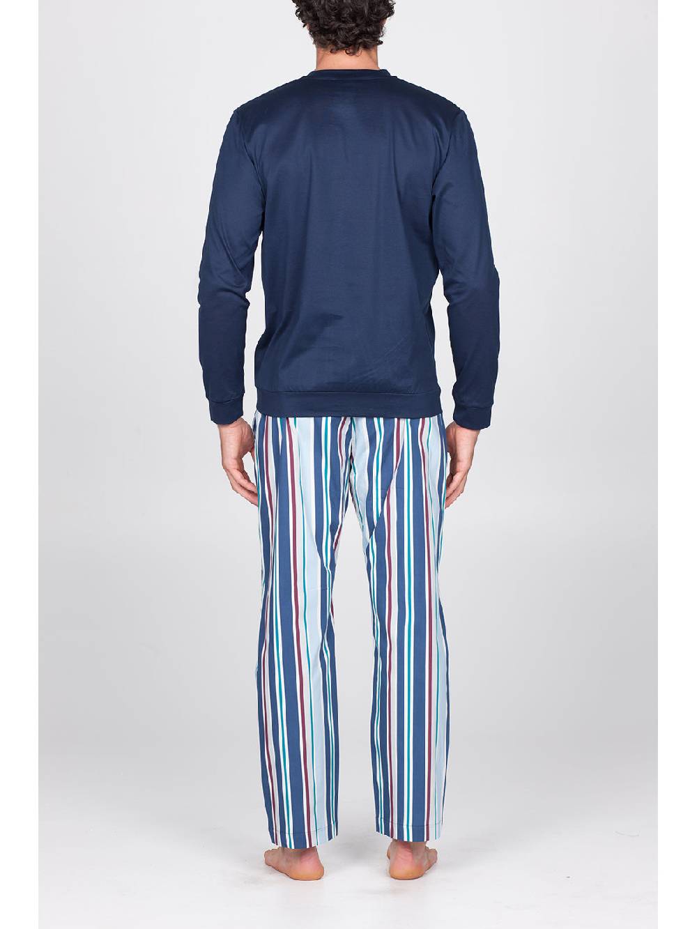 Julipet Pigiama Girocollo In Popeline E Luxury Jersey