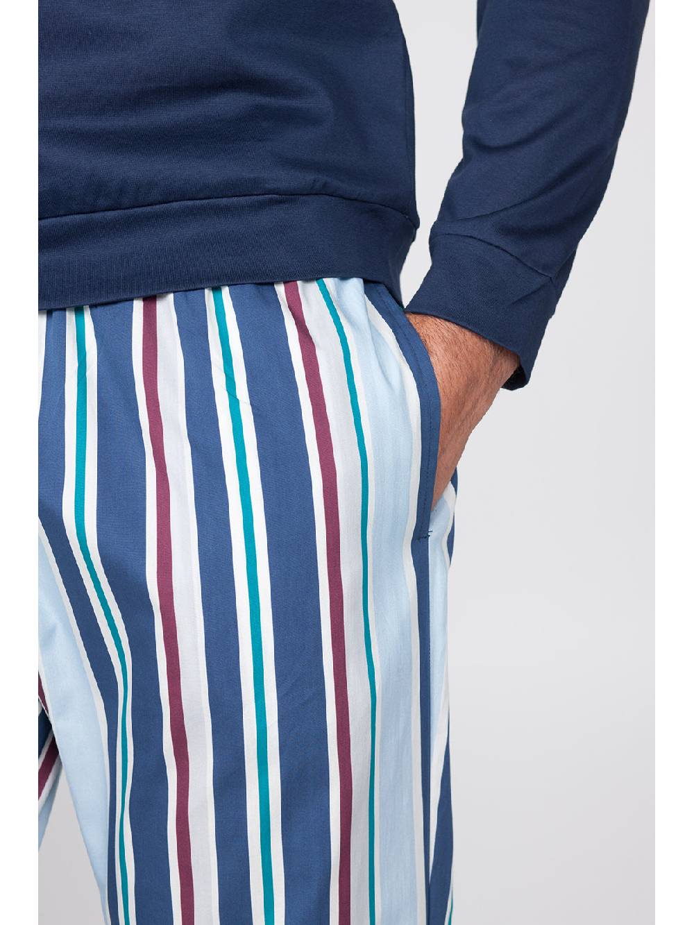 Julipet Pigiama girocollo in popeline e luxury jersey