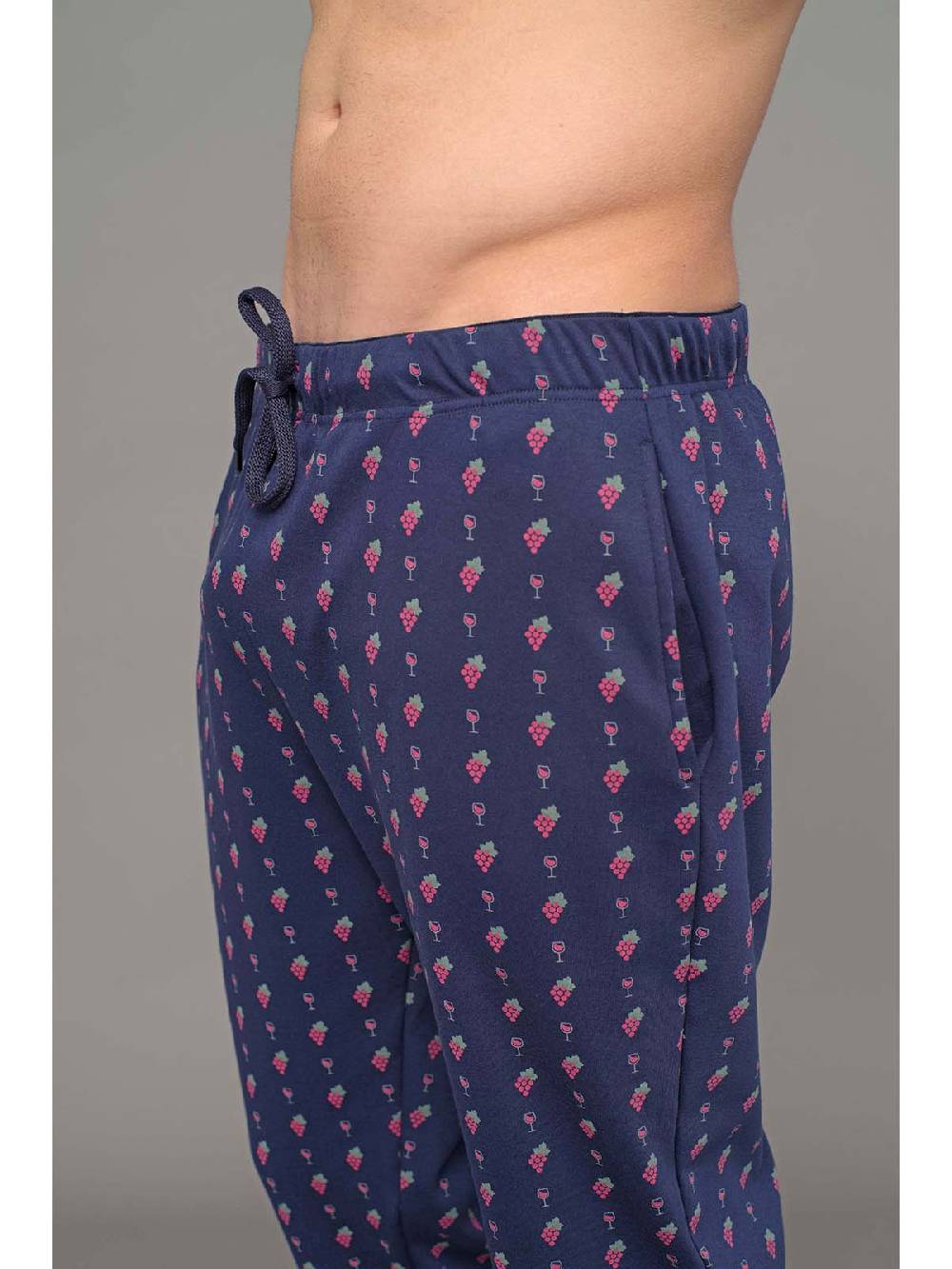 Julipet Pigiama Girocollo Linea Winewear In Interlock Di Puro Cotone