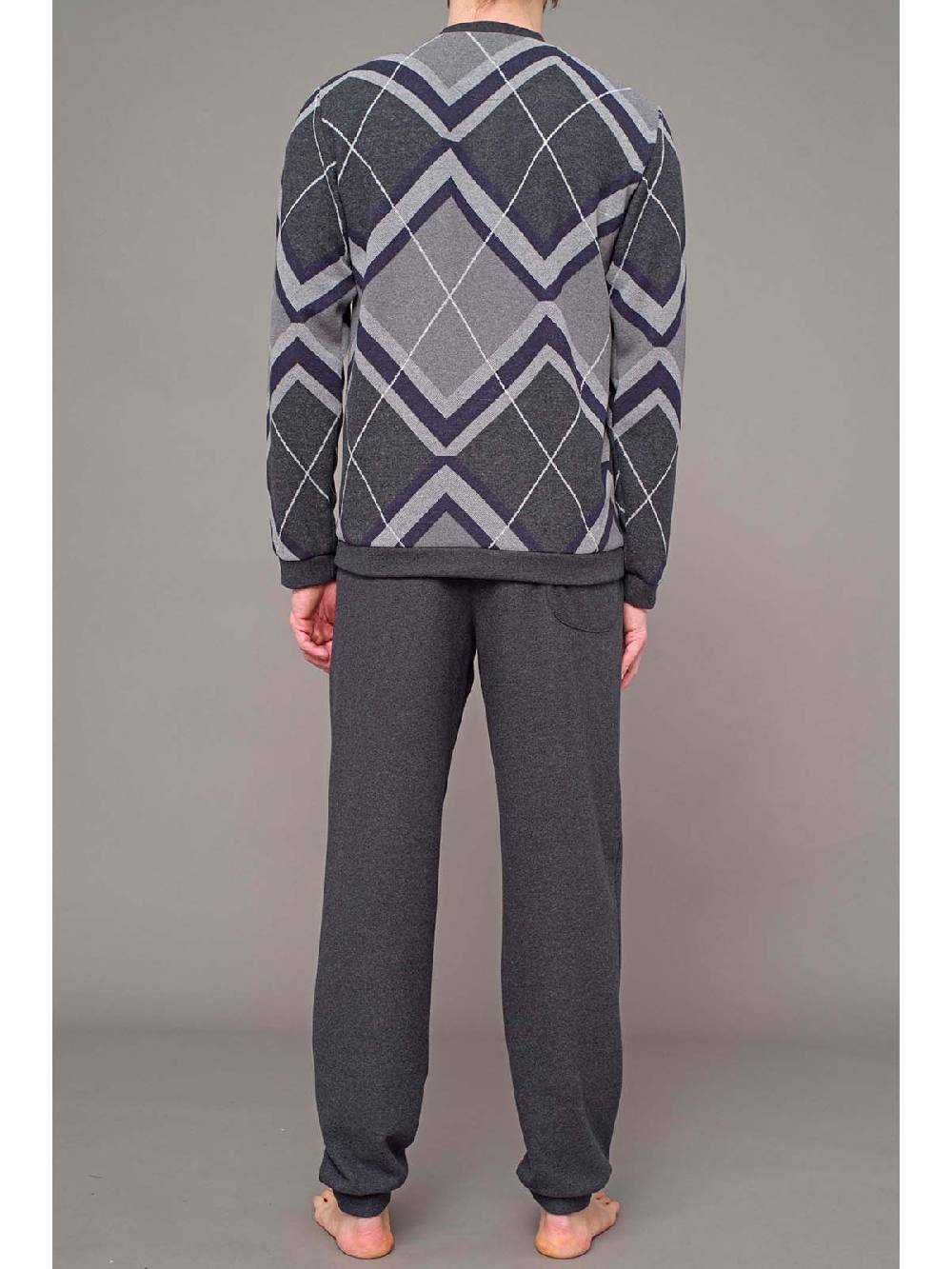 Julipet Pigiama In Caldo Tessuto Milano Fantasia Rombi