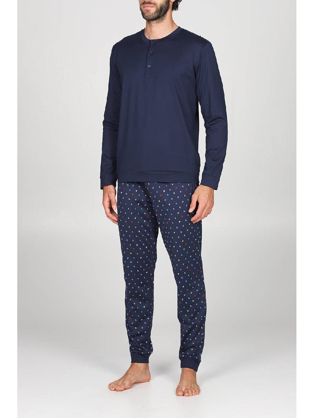 Julipet Pigiama In Soffice Puro Cotone Doppio Ritorto, Fantasia"barche"