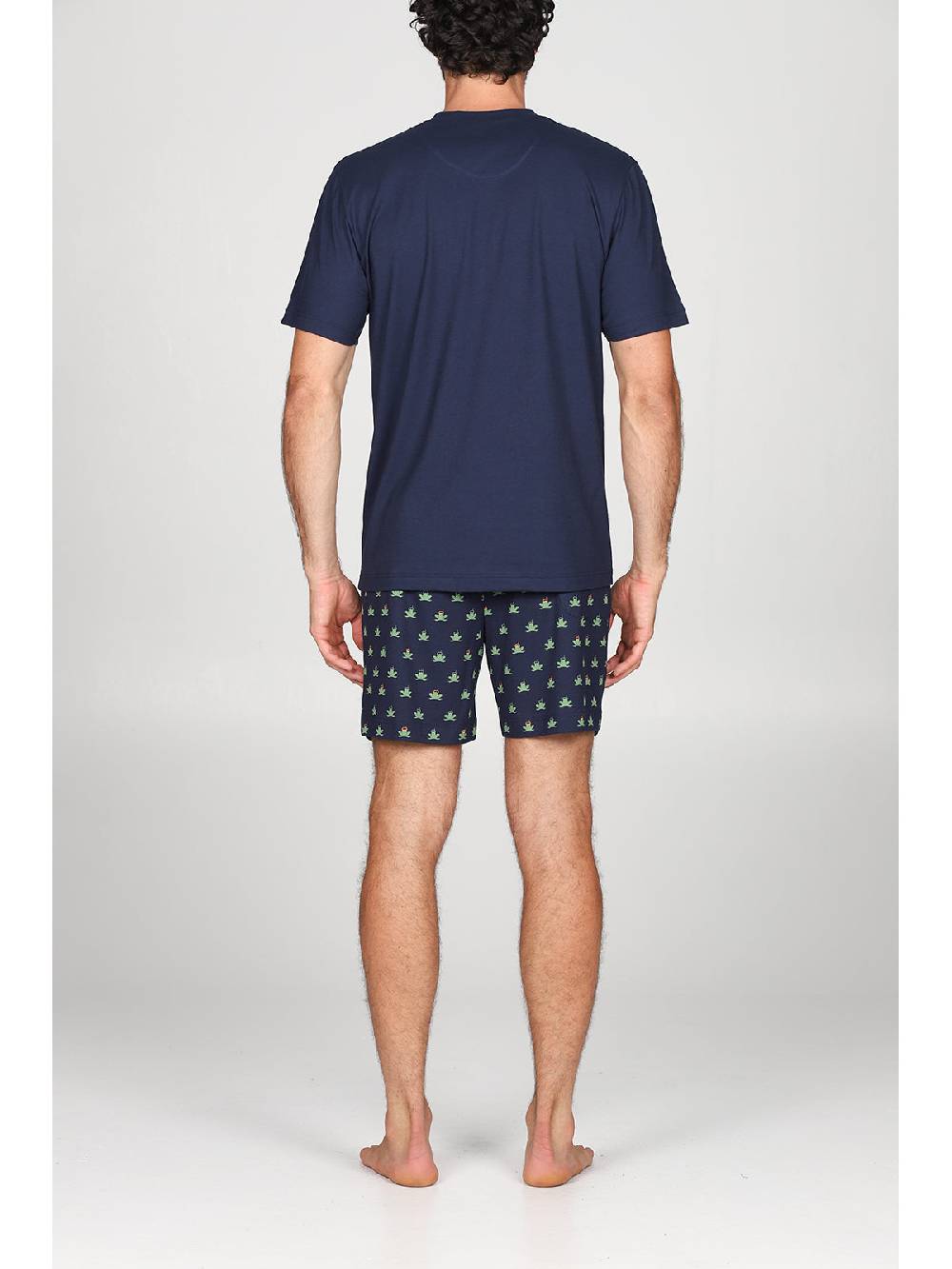 Julipet Pigiama In Traspirante Jersey Di Puro Cotone S/z, Disegno Fantasia "rana"