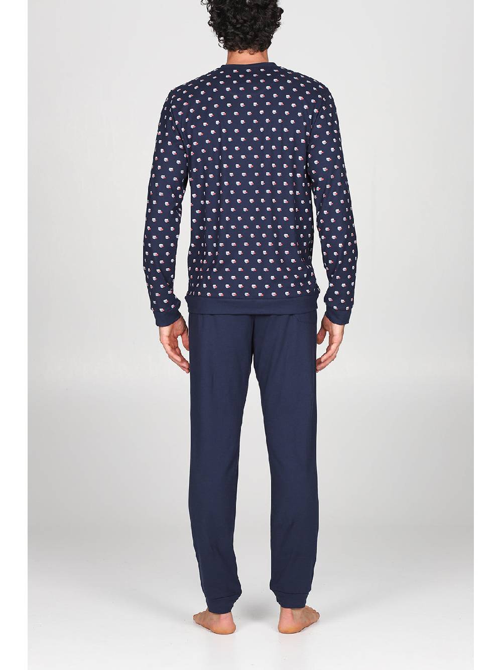 Julipet Pigiama Modello Tuta In Traspirante Jersey Di Puro Cotone S/z, Disegno "pesci"