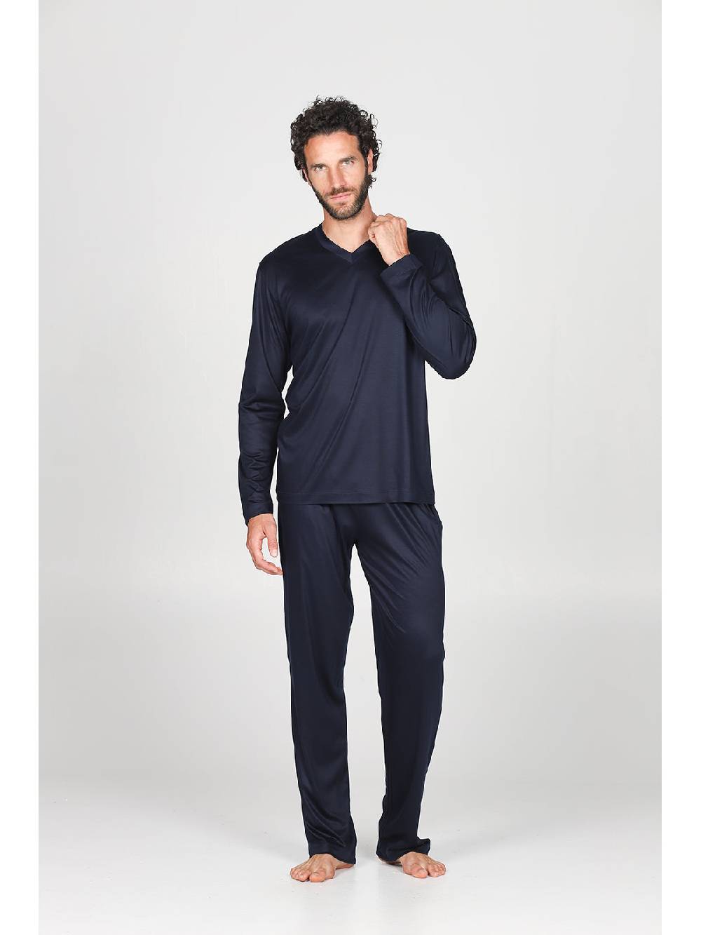 Julipet Pigiama Scollo A V In Leggerissimo E Morbido 100% Lyocell