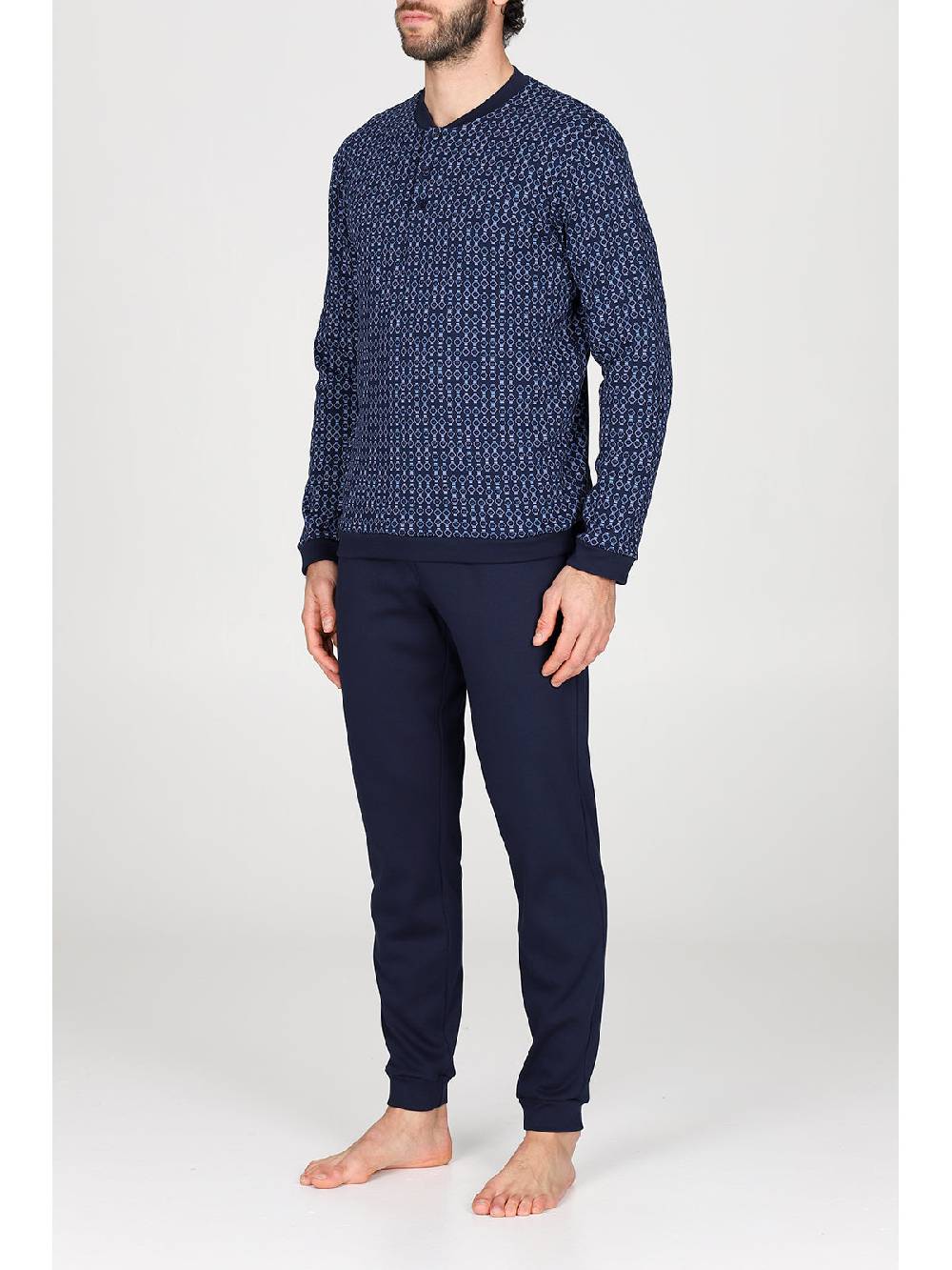 Julipet Pigiama Serafino Artist Edition, In Caldo Interlock Di Puro Cotone