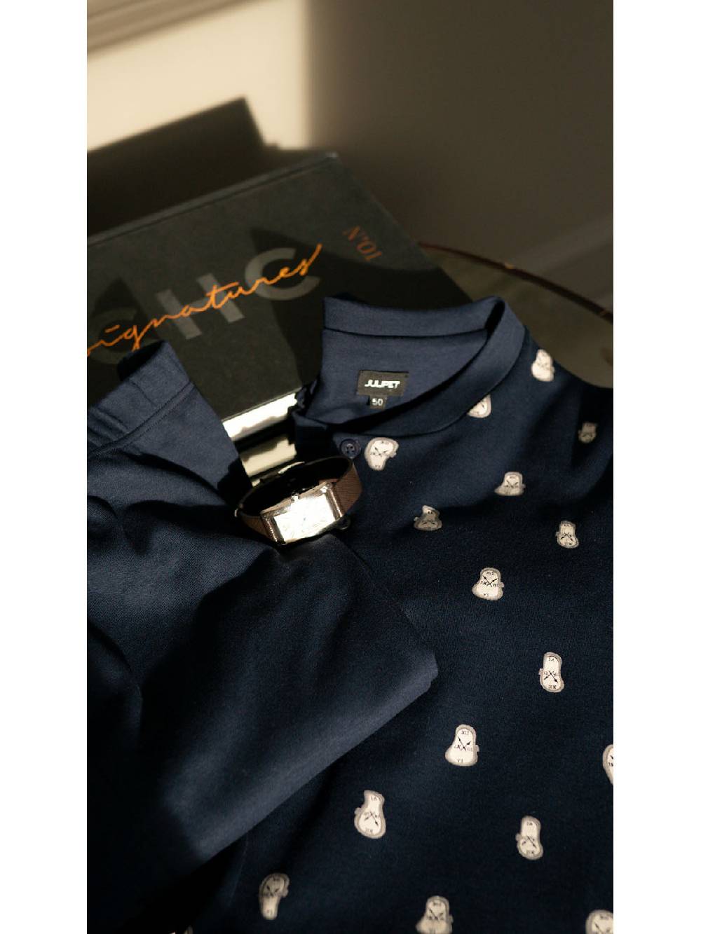 Julipet Pigiama Serafino Artist Edition, In Caldo Interlock Di Puro Cotone