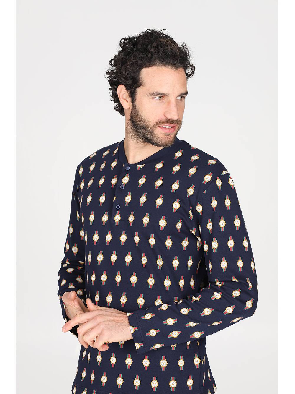 Julipet Pigiama Serafino Artist Edition, In Caldo Interlock Di Puro Cotone