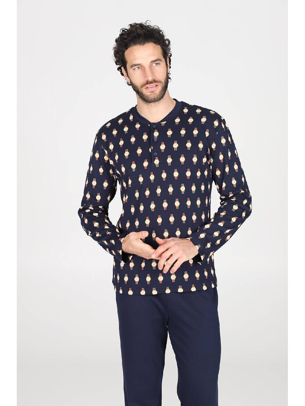 Julipet Pigiama Serafino Artist Edition, In Caldo Interlock Di Puro Cotone