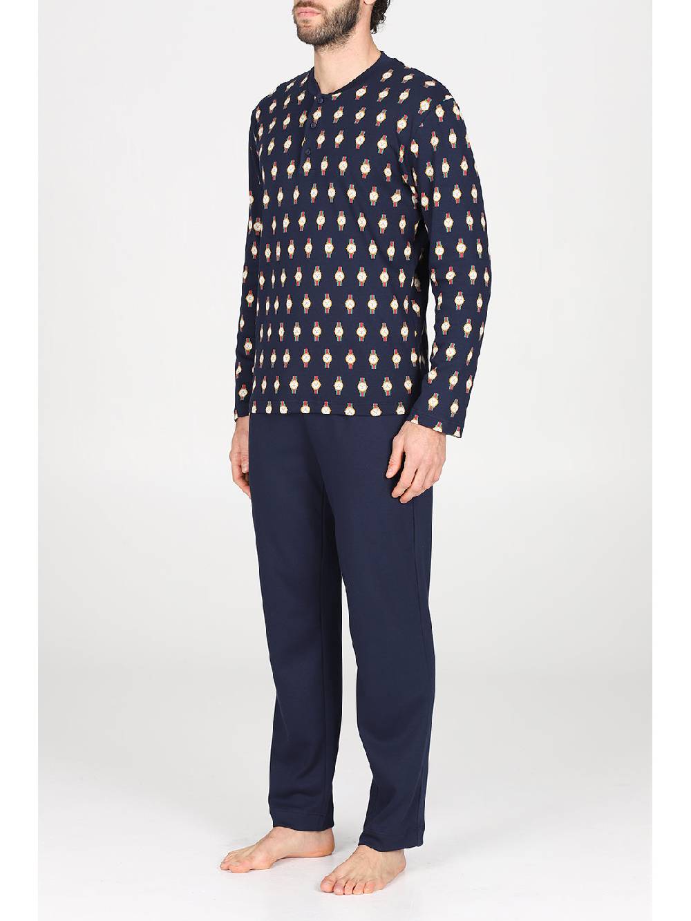 Julipet Pigiama Serafino Artist Edition, In Caldo Interlock Di Puro Cotone