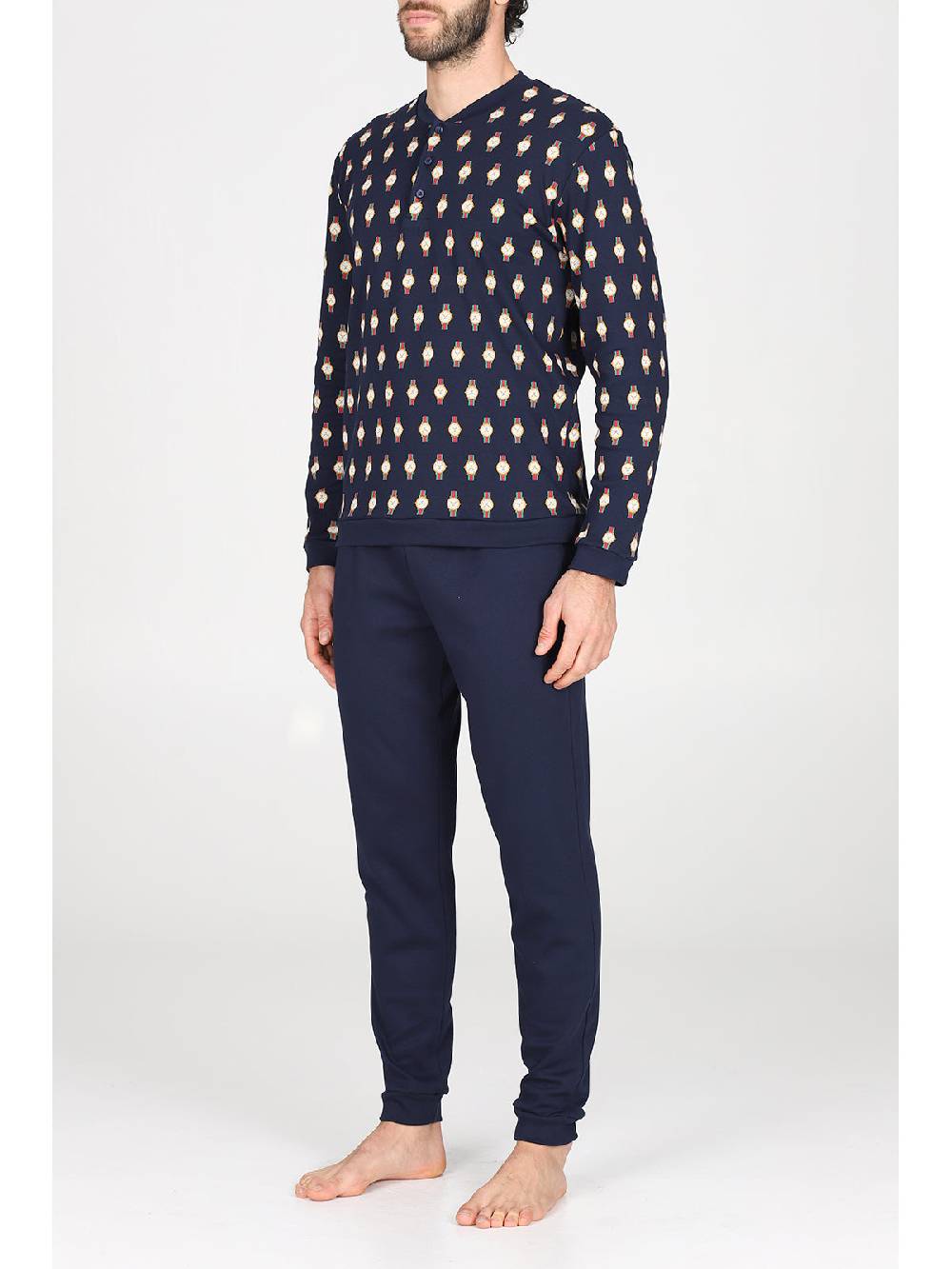 Julipet Pigiama Serafino Artist Edition, In Caldo Interlock Di Puro Cotone