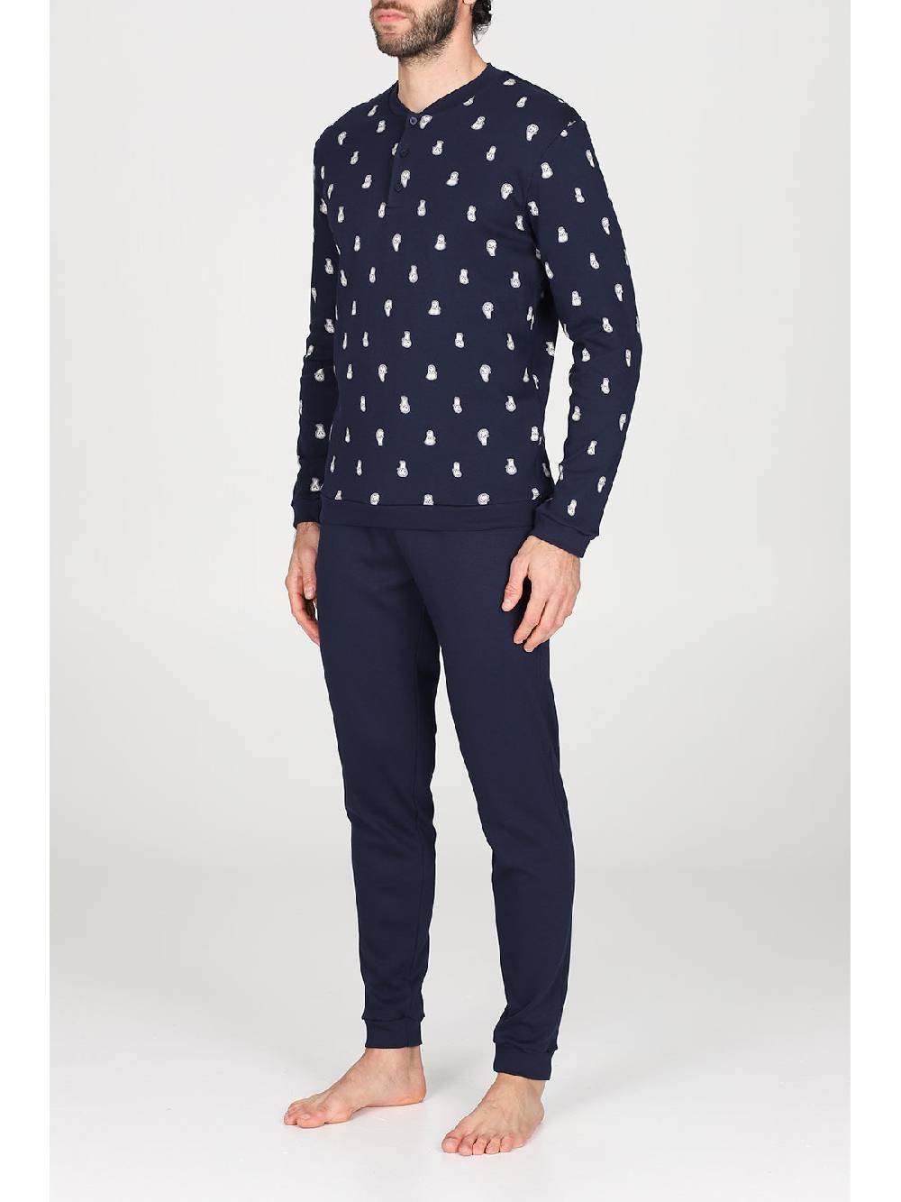 Julipet Pigiama Serafino Artist Edition, In Caldo Interlock Di Puro Cotone