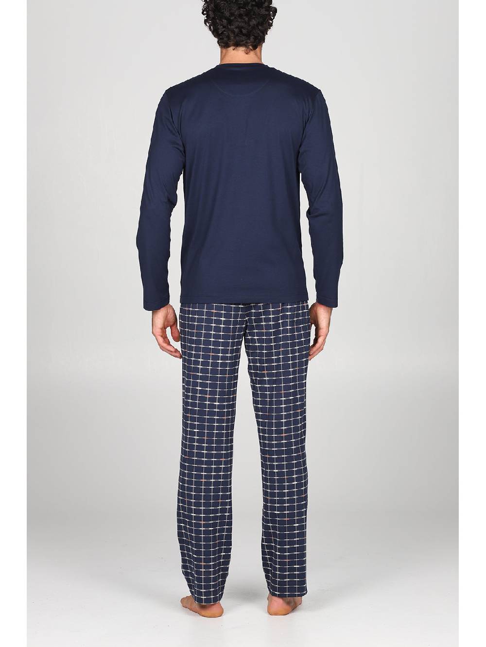 Julipet Pigiama Serafino Con Pantaloni In Fantasia, In Morbido E Superleggero Puro Cotone